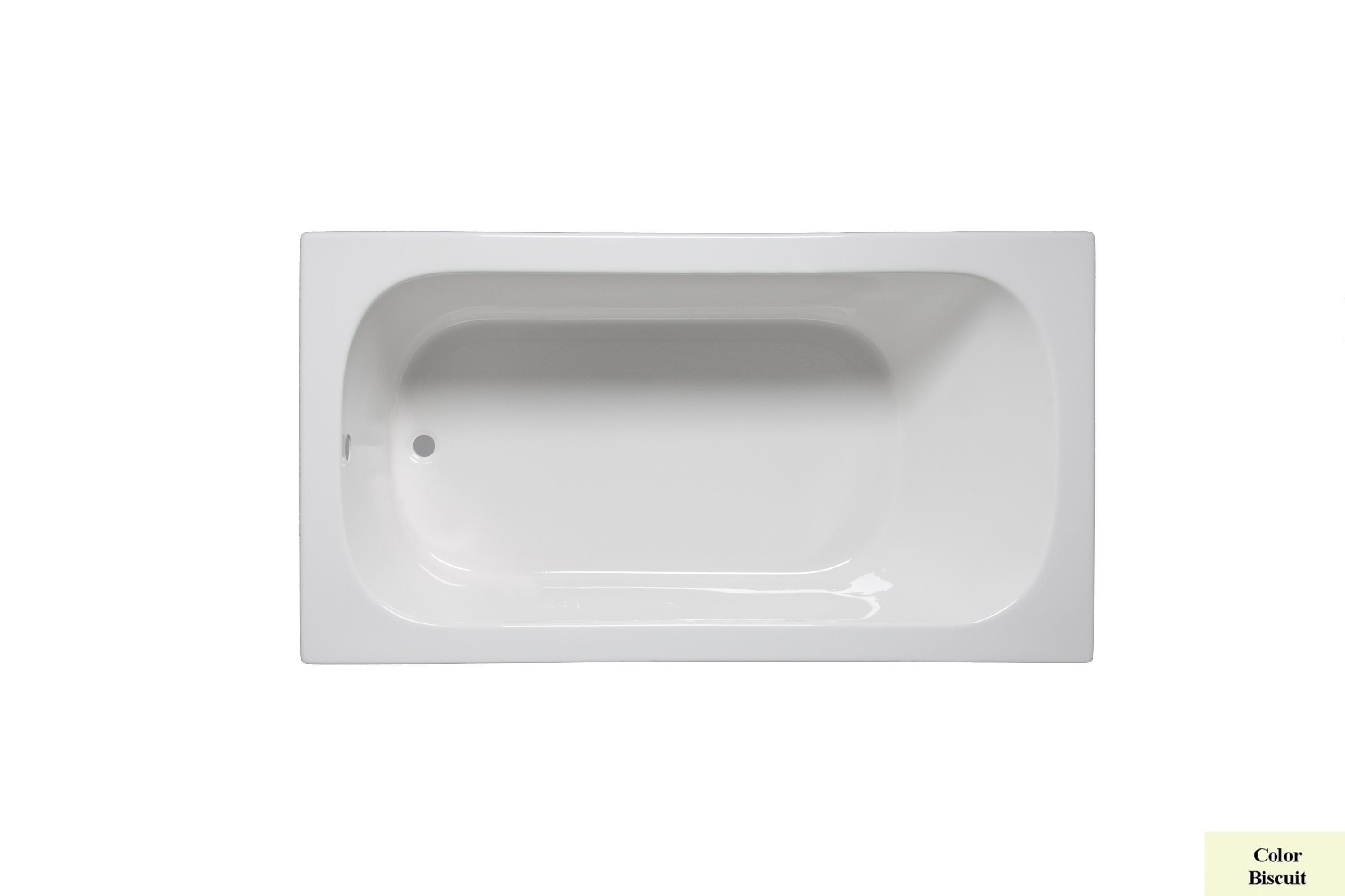 Butler IV 36-in x 72-in Biscuit Acrylic Oval Drop-In Soaking Bathtub (Reversible Drain) in Off-White | - Laurel Mountain 3672BT528