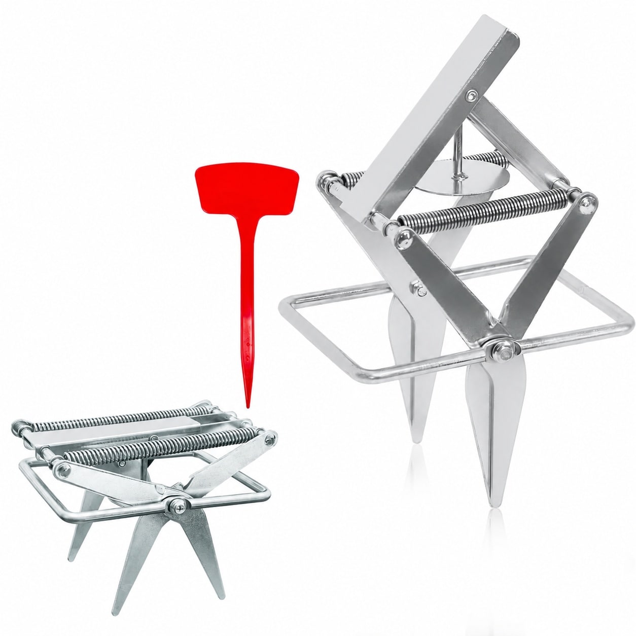 Justincity  Mole Trap Reusable Gopher Trap Heavy Duty Galvanized Steel Scissor Quick and Easy Setup for Lawns Silver durable home and garden