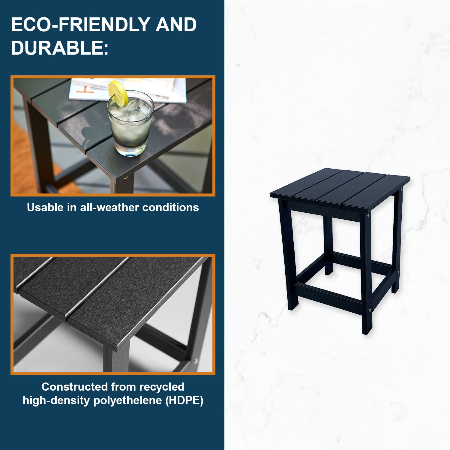 Shine Company 7601BK Patio-Tables - View #13