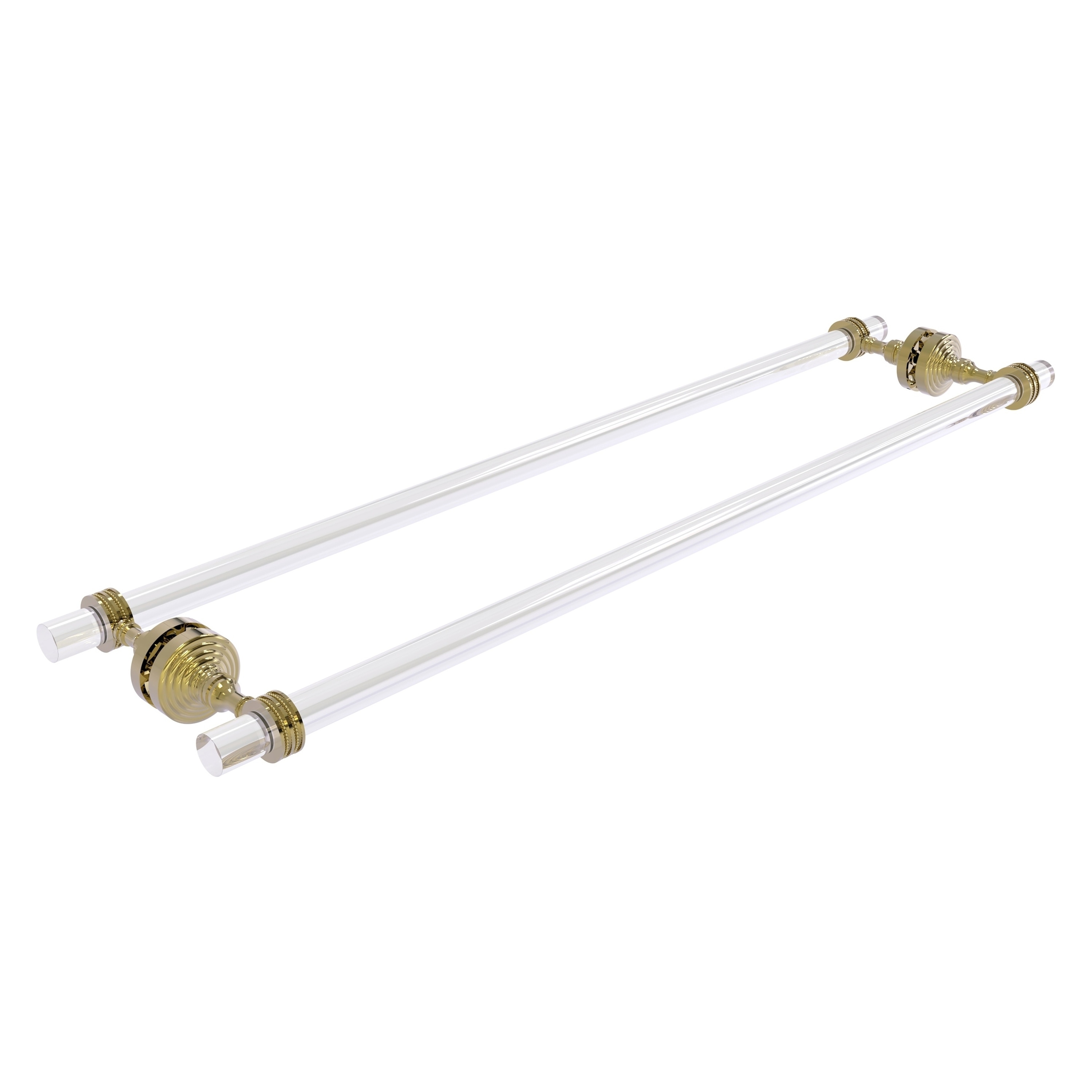 Allied Brass PG-41D-BB-30-UNL Pacific Grove 30-in double Unlacquered Brass Wall mount Double Towel Bar