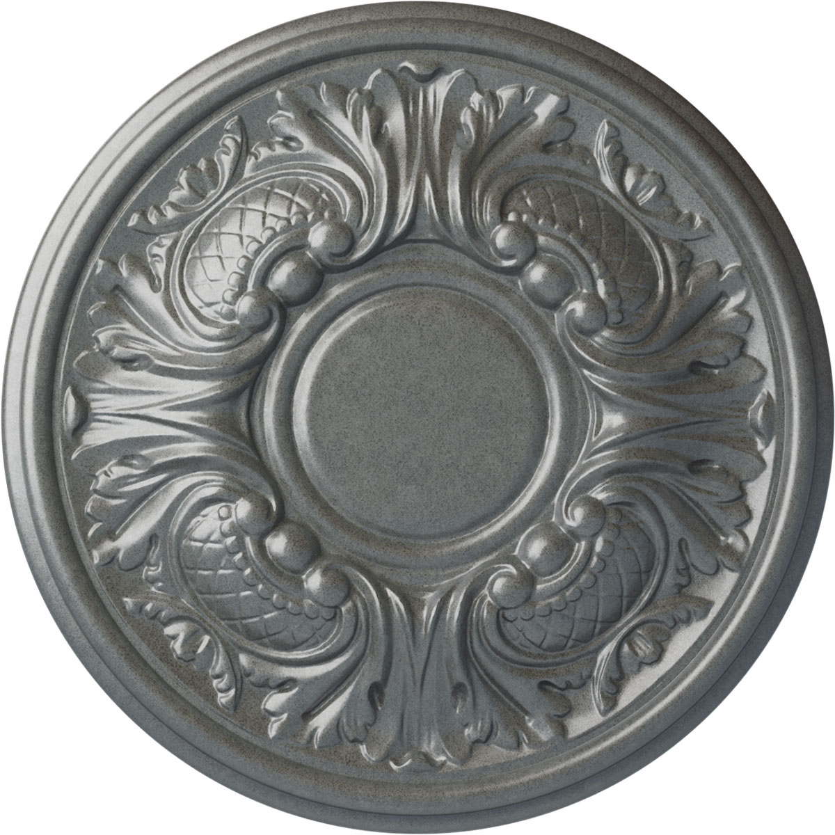Ekena Millwork CM11WAPLS Wakefield 11.75-in W x 11.75-in L Painted Platinum Polyurethane Whole Ceiling Medallion