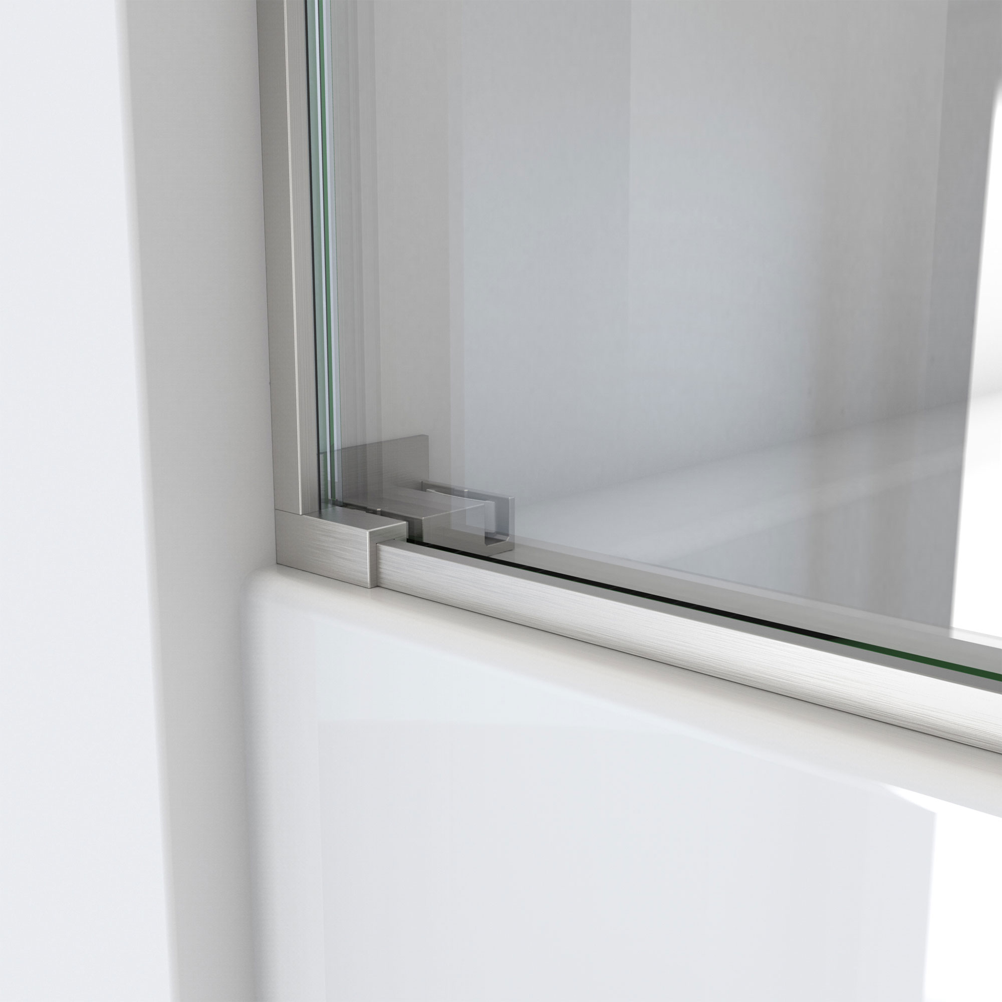 Essence 56-60" Frameless Brushed Nickel Tub Door with ClearMax™