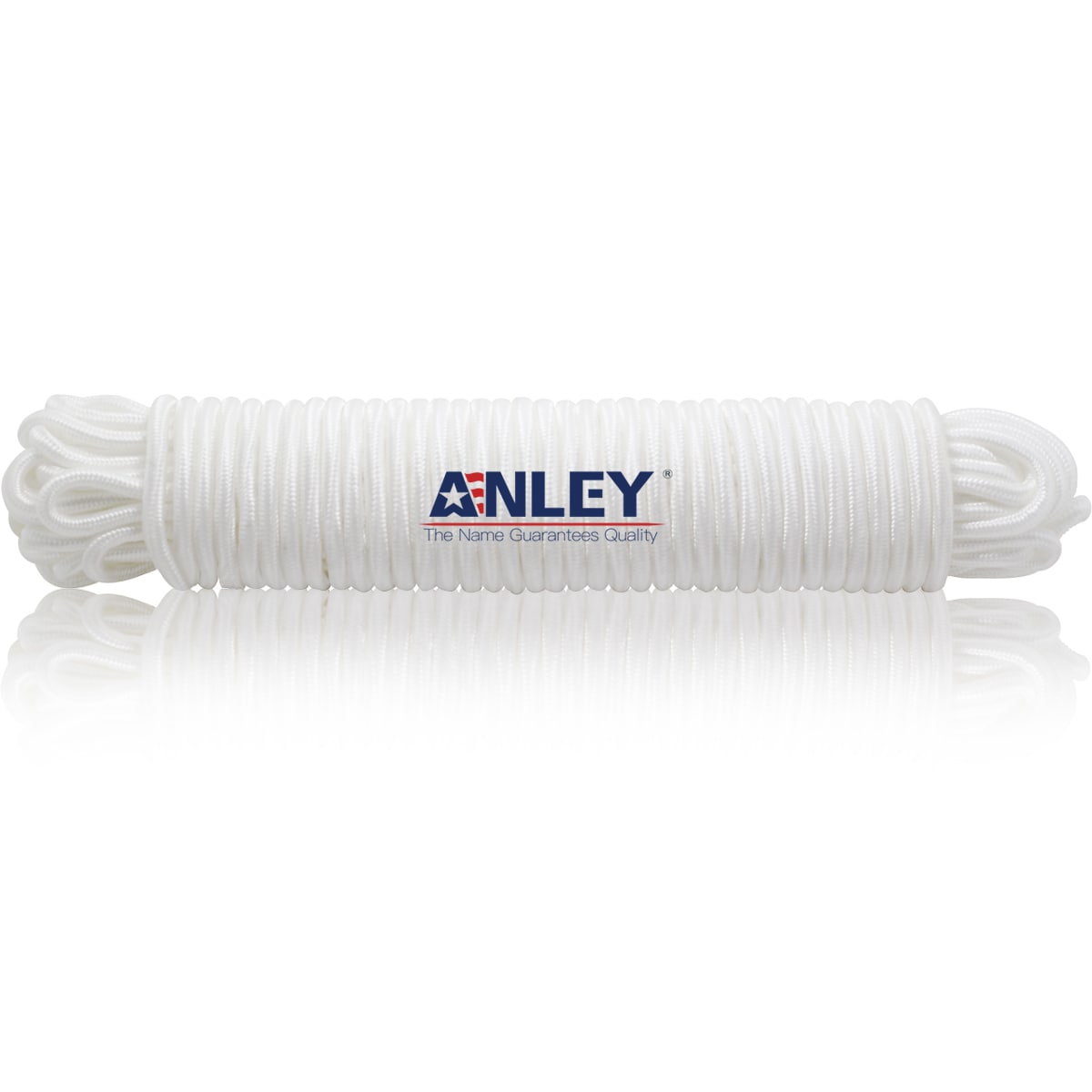 Anley 80-ft x 1/4-in White Nylon Flag Pole Rope | A.FLAGPOLE.ROPE