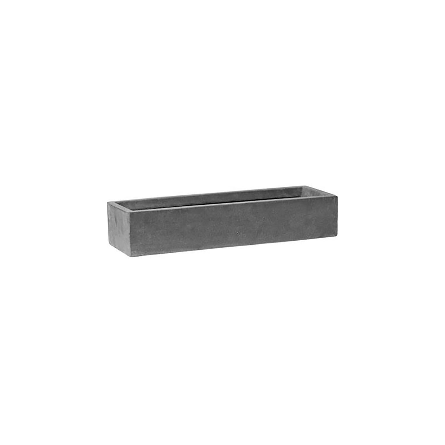 Vasesource CARLO4620CM Rectangle 3.5-Inches W Medium Gray Mixed/Composite Indoor/Outdoor Planter