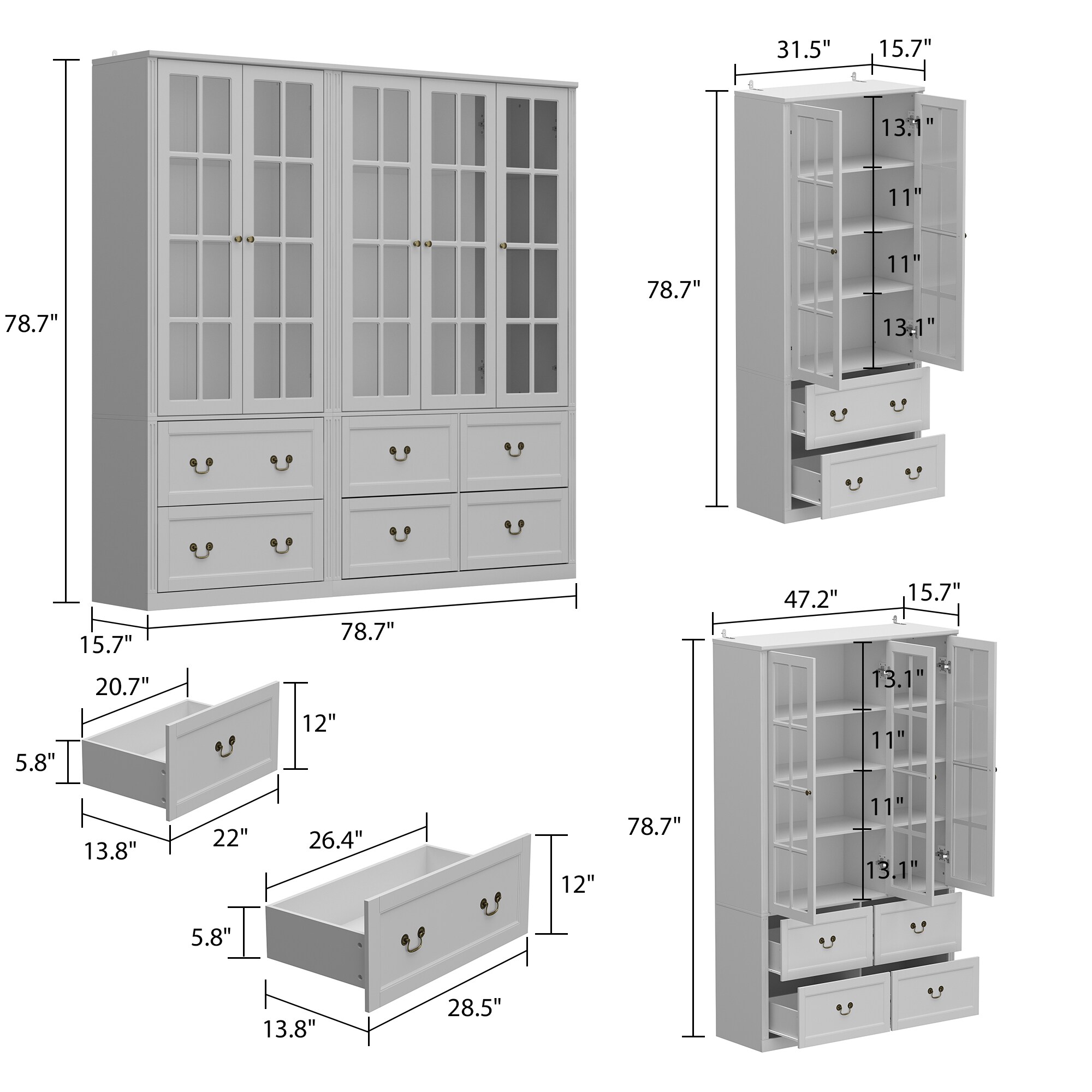 FUFU&GAGA JH0314-03+315-05-06 bookcases - View #15