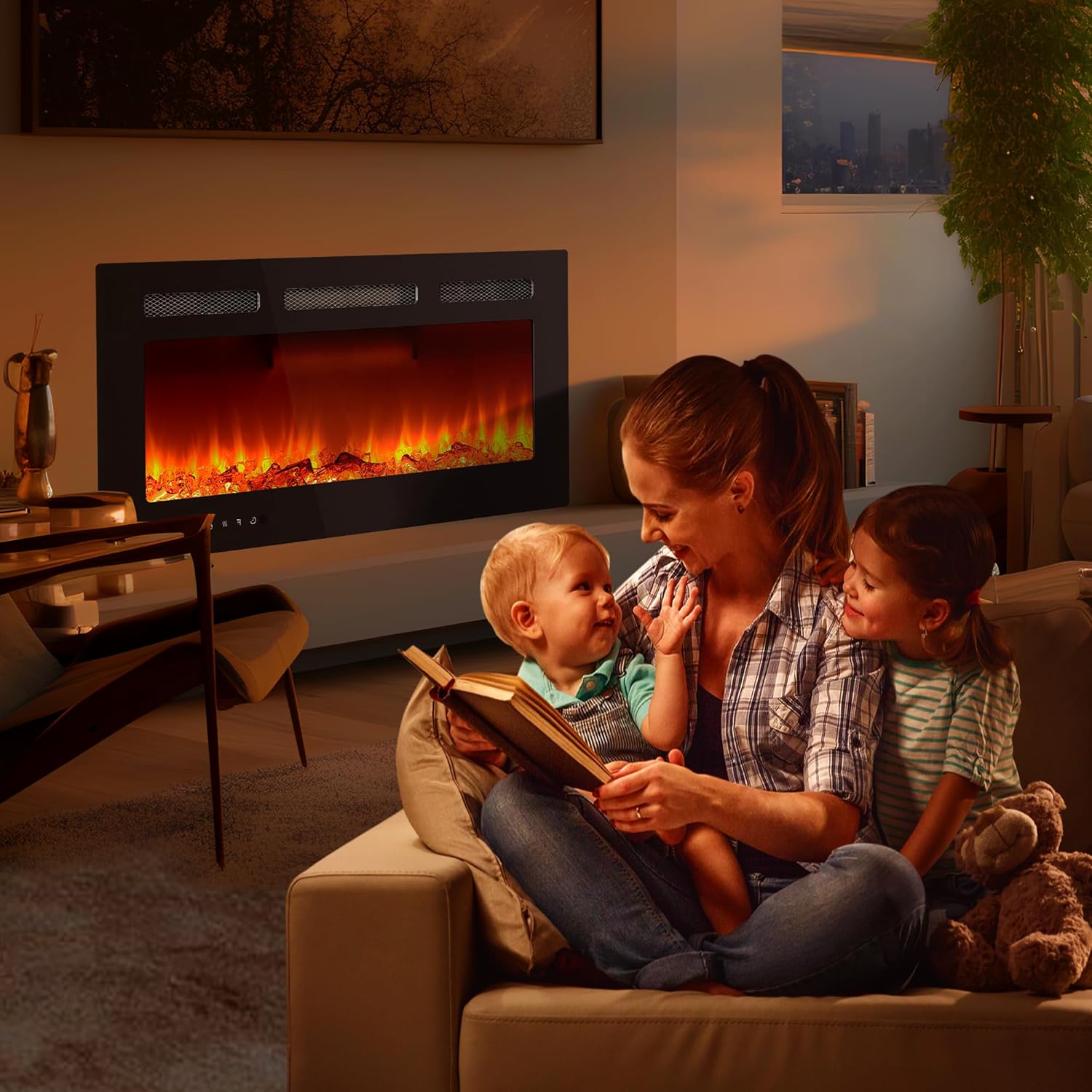 Qeetex LHF-BL-QEC89006 Electric-Fireplaces - View #3