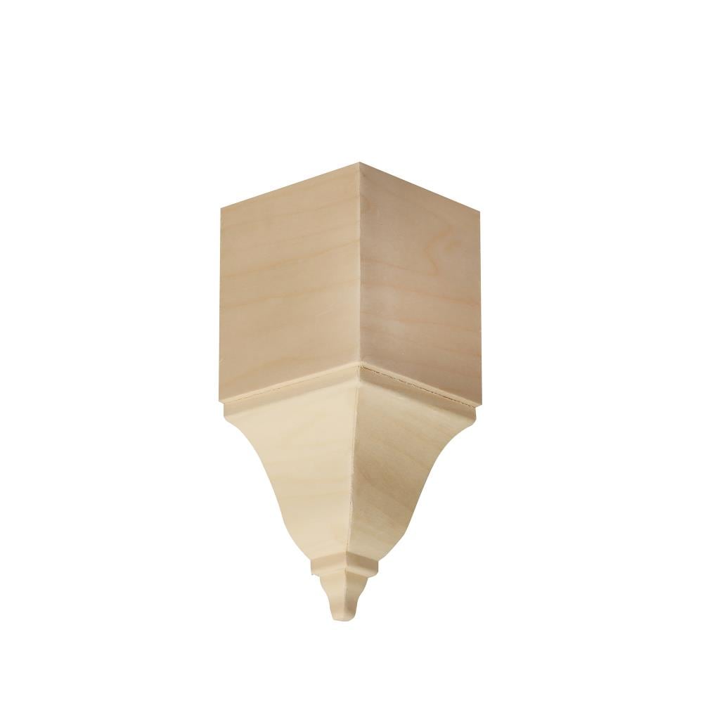 Ornamental Mouldings EV1898I/SWHW 5-7/8-in x 2-13/16-in Interior Unfinished 1898 Inside corner Crown Moulding Block