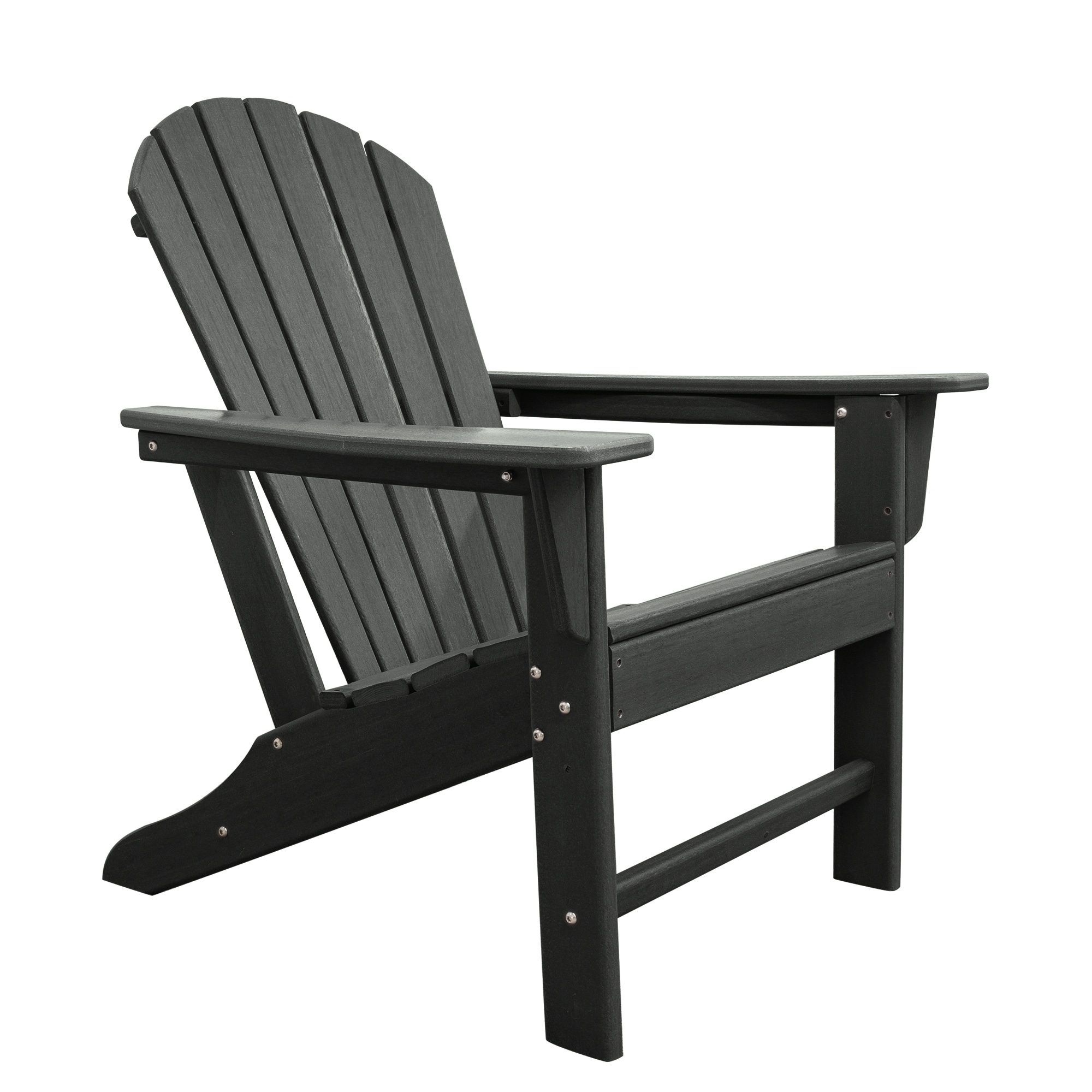 Upland HDPE Frame Stationary Adirondack Chair s with Slat Seat in