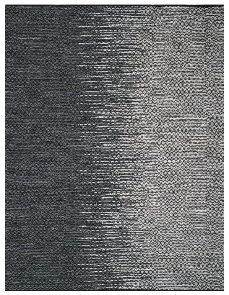 Safavieh VTL388B-8 Vintage Leather Shoshoni 8 x 10 (ft) Leather Light Gray/Charcoal Rectangular Indoor Ombre Coastal Area rug