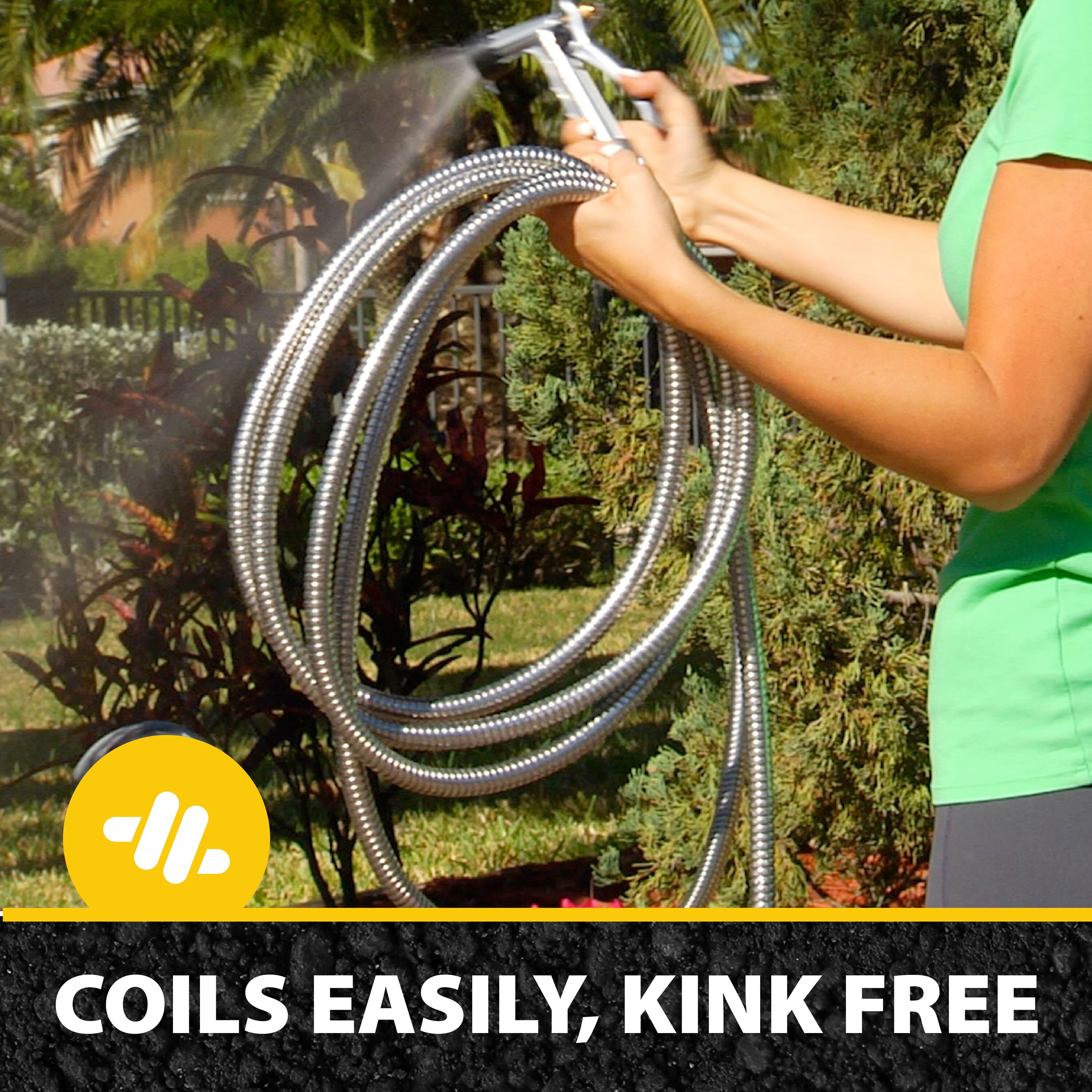 BIONIC STEEL Stainless Steel Garden Hose 1/2-in x 25-ft-Duty Kink Free  Stainless Steel Hose in the Garden Hoses department at