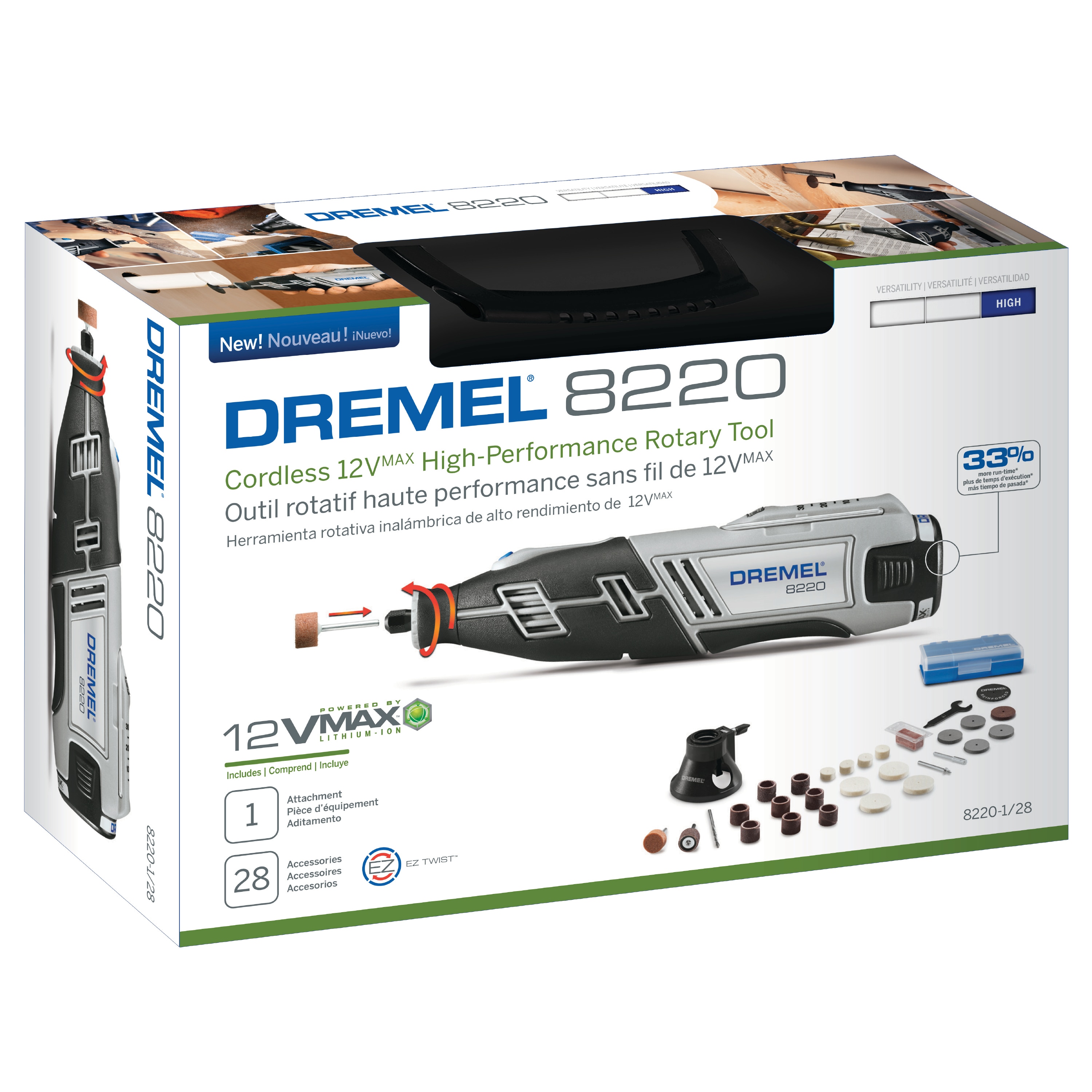 Dremel 8220 Variable Speed Cordless 12-volt Multipurpose Rotary Tool Kit
