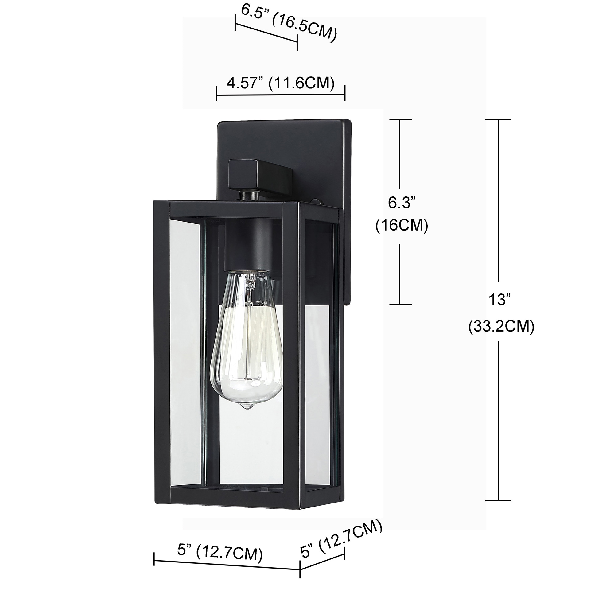 Hukoro 4FL87704-BK Outdoor-Wall-Lighting - View #2