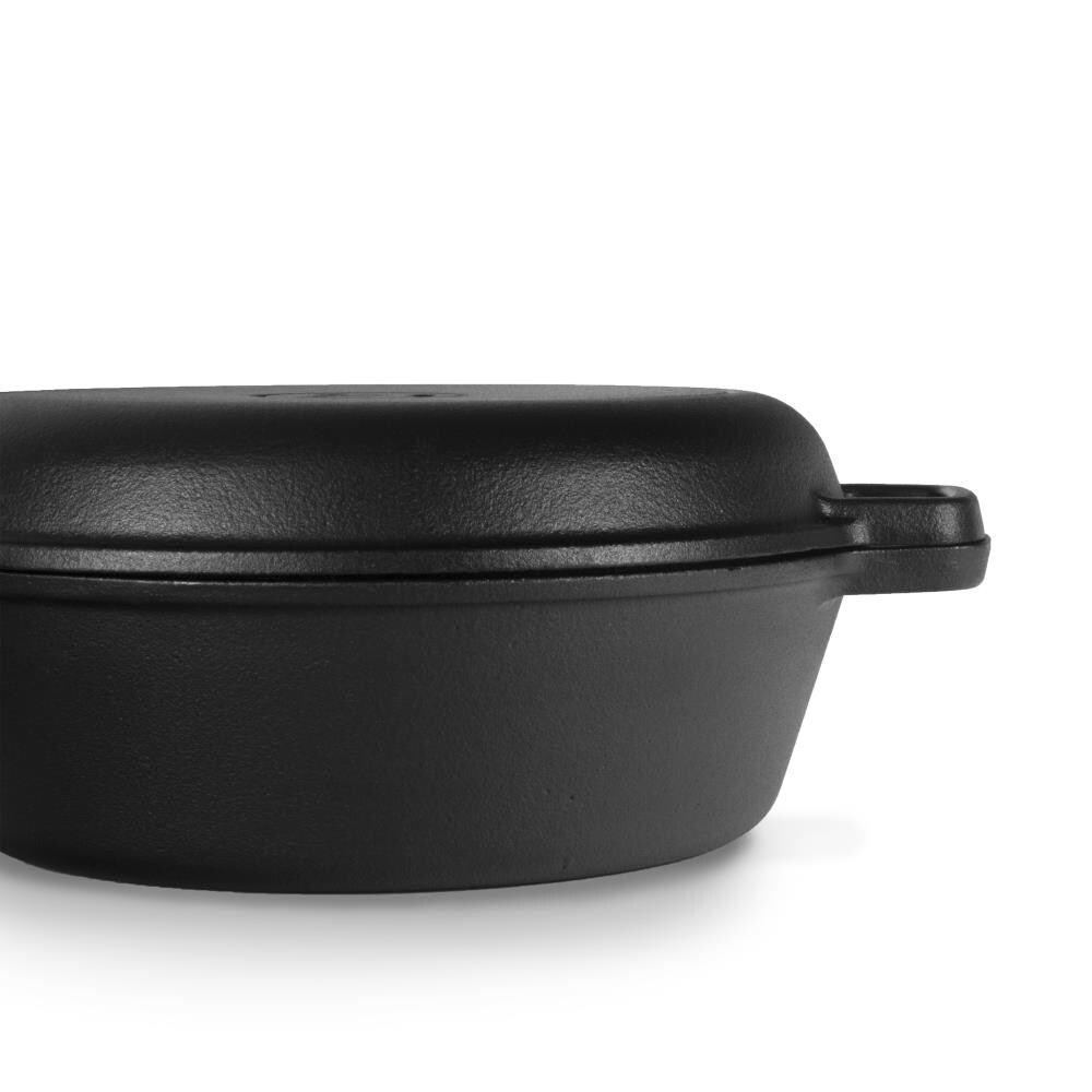  COMMERCIAL CHEF 3-Quart Dutch Oven with Skillet Lid: Home &  Kitchen