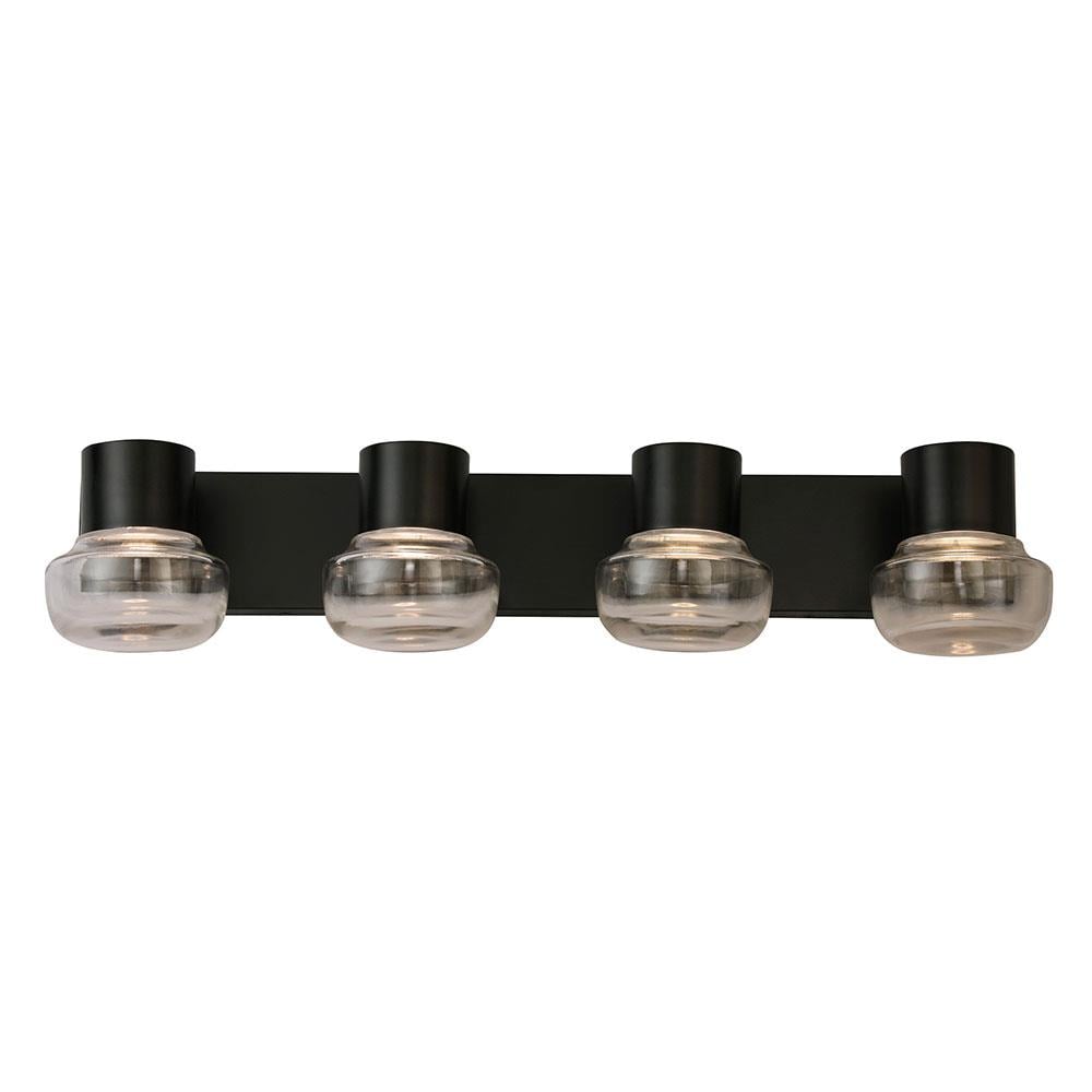 EGLO 204454A Belby 30.87-in 4-Light Black LED Transitional Vanity Light