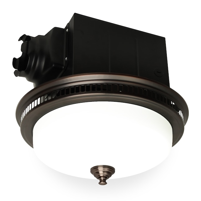 Akicon 1 5 Sone 110 Cfm Oil Rubbed Bronze Decorative Lighted Bathroom Fan Energy Star In The Fans Heaters Department At Com - Decorative Bathroom Exhaust Fan With Light Installation