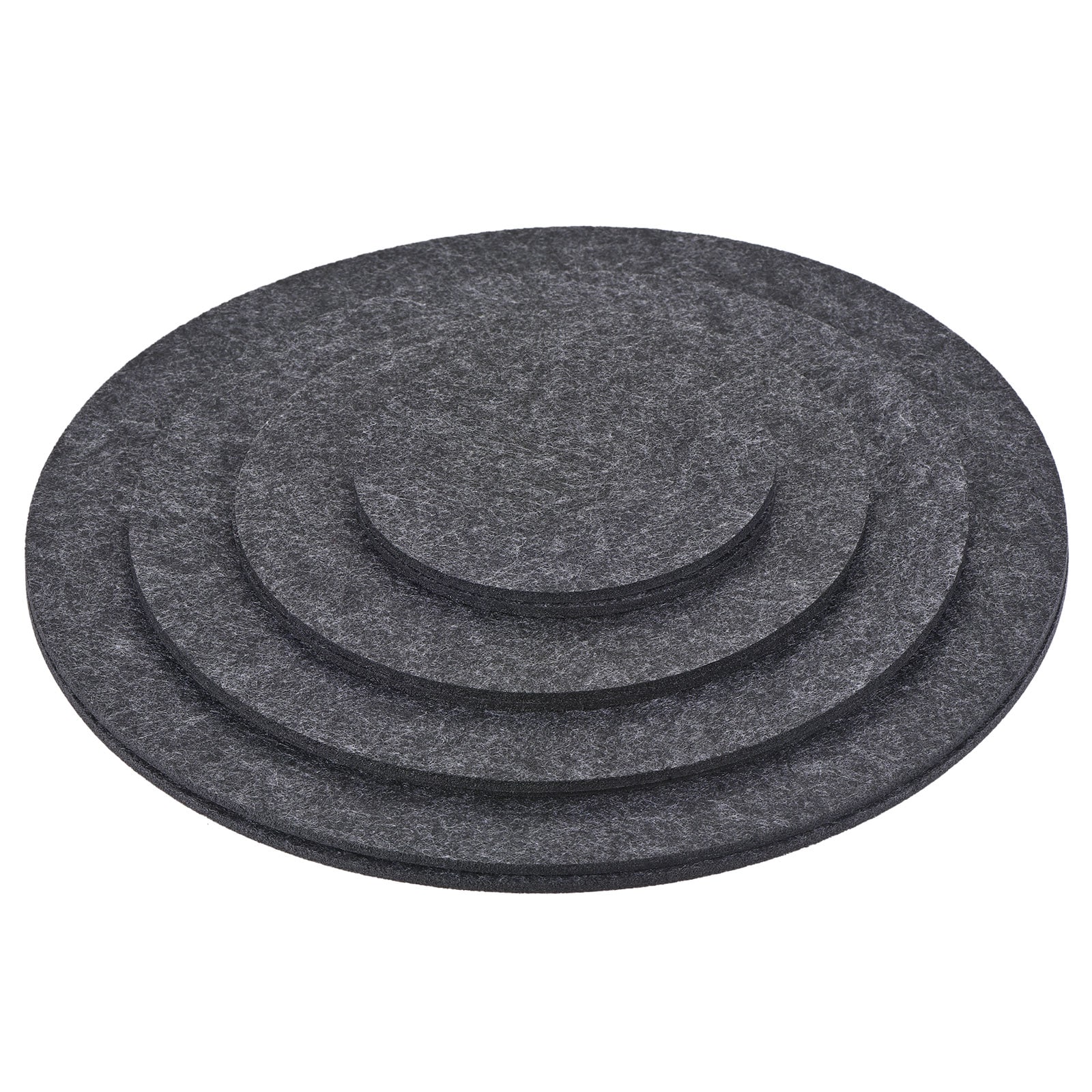 Unique Bargains Plant Coasters 4 6 8 10 Inch Reversible Absorbent Waterproof Round Felt Pad Mat Gray 8in1 Set