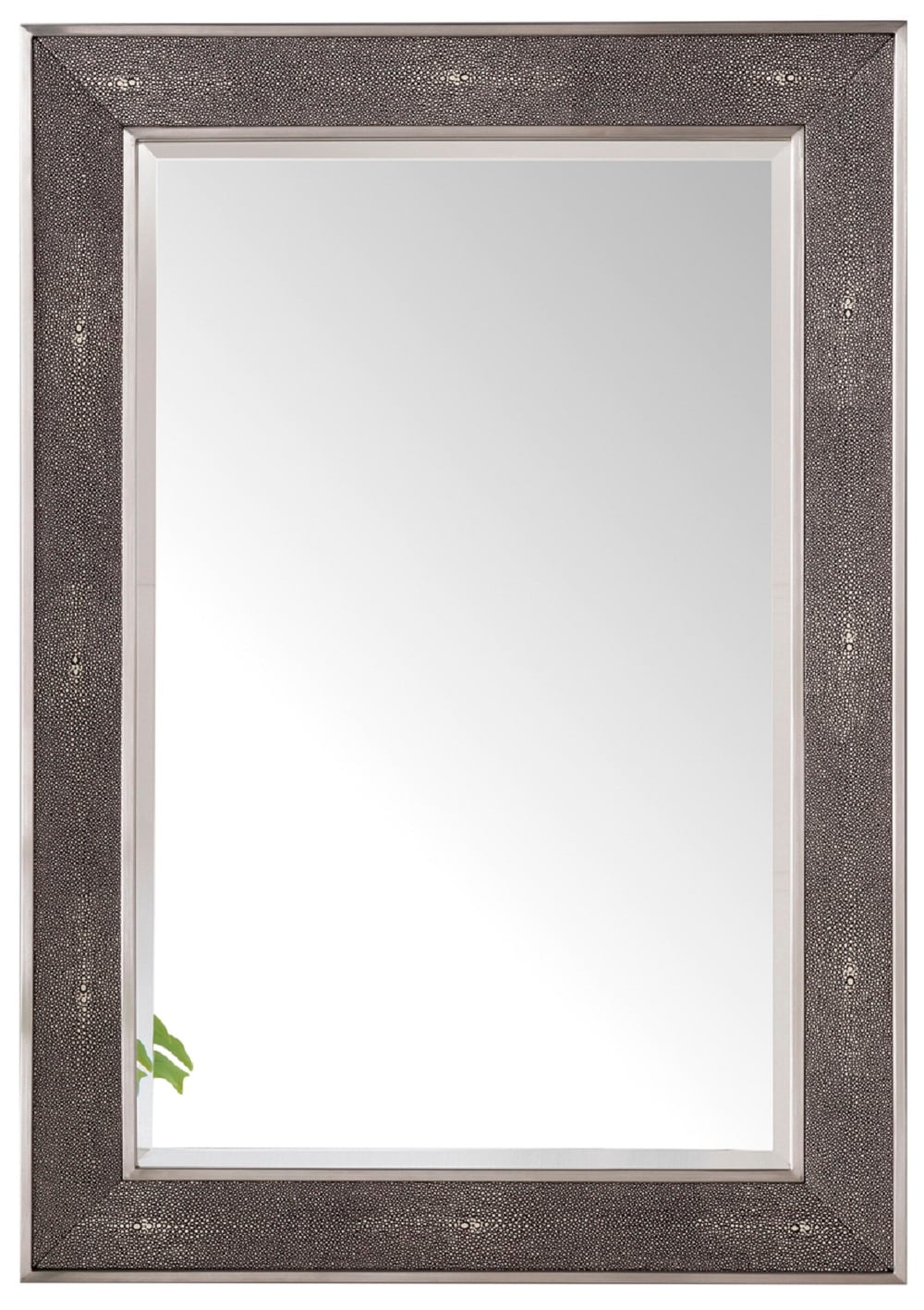 James Martin Vanities 961-M28-SL-CH Element 28-in x 39.5-in Bathroom Vanity Mirror (Silver with Charcoal)