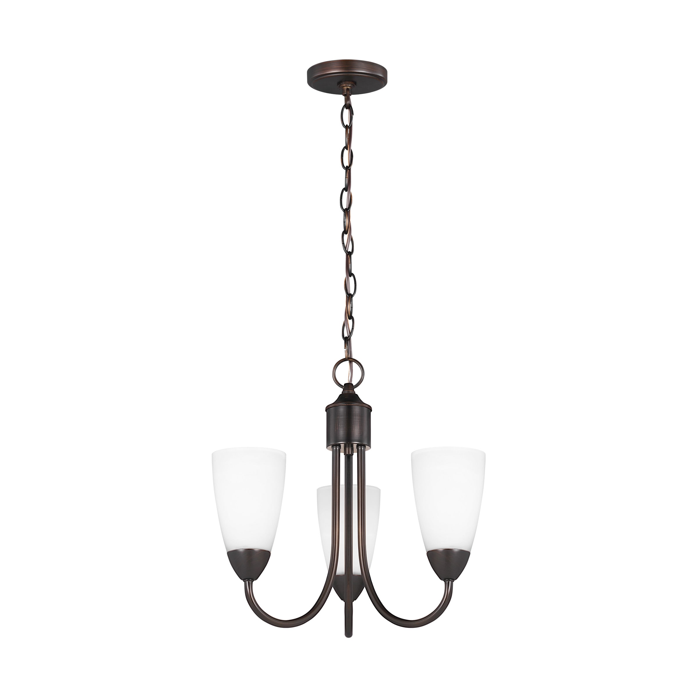 Generation Lighting 3120203-710 Seville 3 -Light Bronze Transitional For Use in Dining Rooms, Foyers, Kitchens, Chandelier