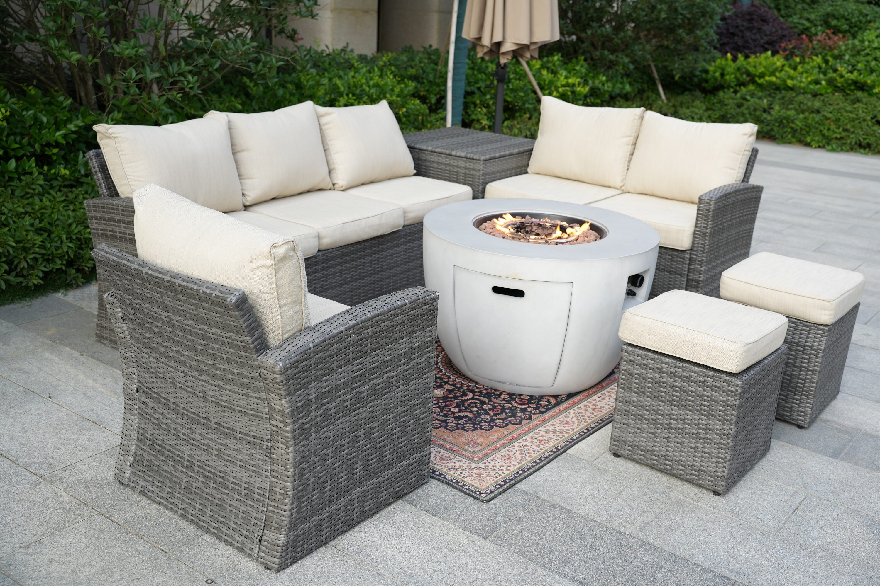 Moda Furnishings MAG-1403B-2160-G Patio-Conversation-Sets - View #4