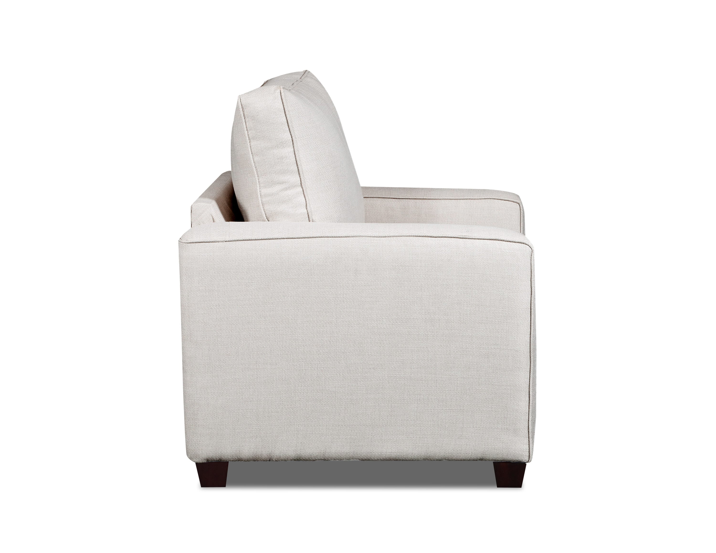 Mist White Microfiber Upholstered Chair with Wood Frame