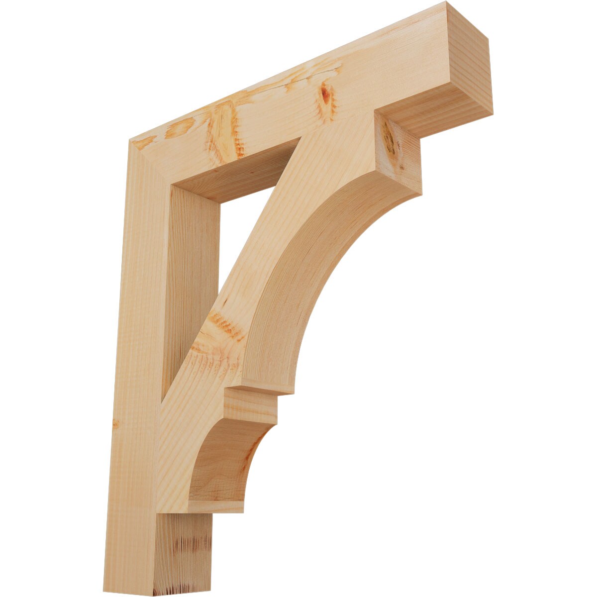 Ekena Millwork BKT04X22X26BOA05SDF Balboa block smooth 3-1/2-in x 22-in x 26-in Douglas fir Brown Wood Standard bracket