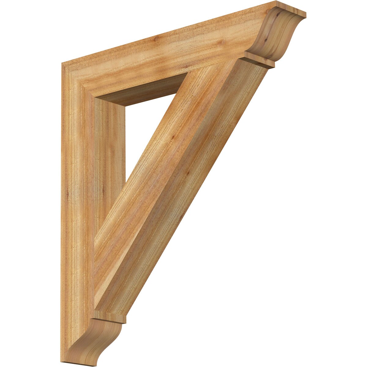 Ekena Millwork BKT06X36X40TRA01RWR Traditional traditional rough sawn 6-in x 36-in x 40-in Western red cedar Brown Wood Standard bracket