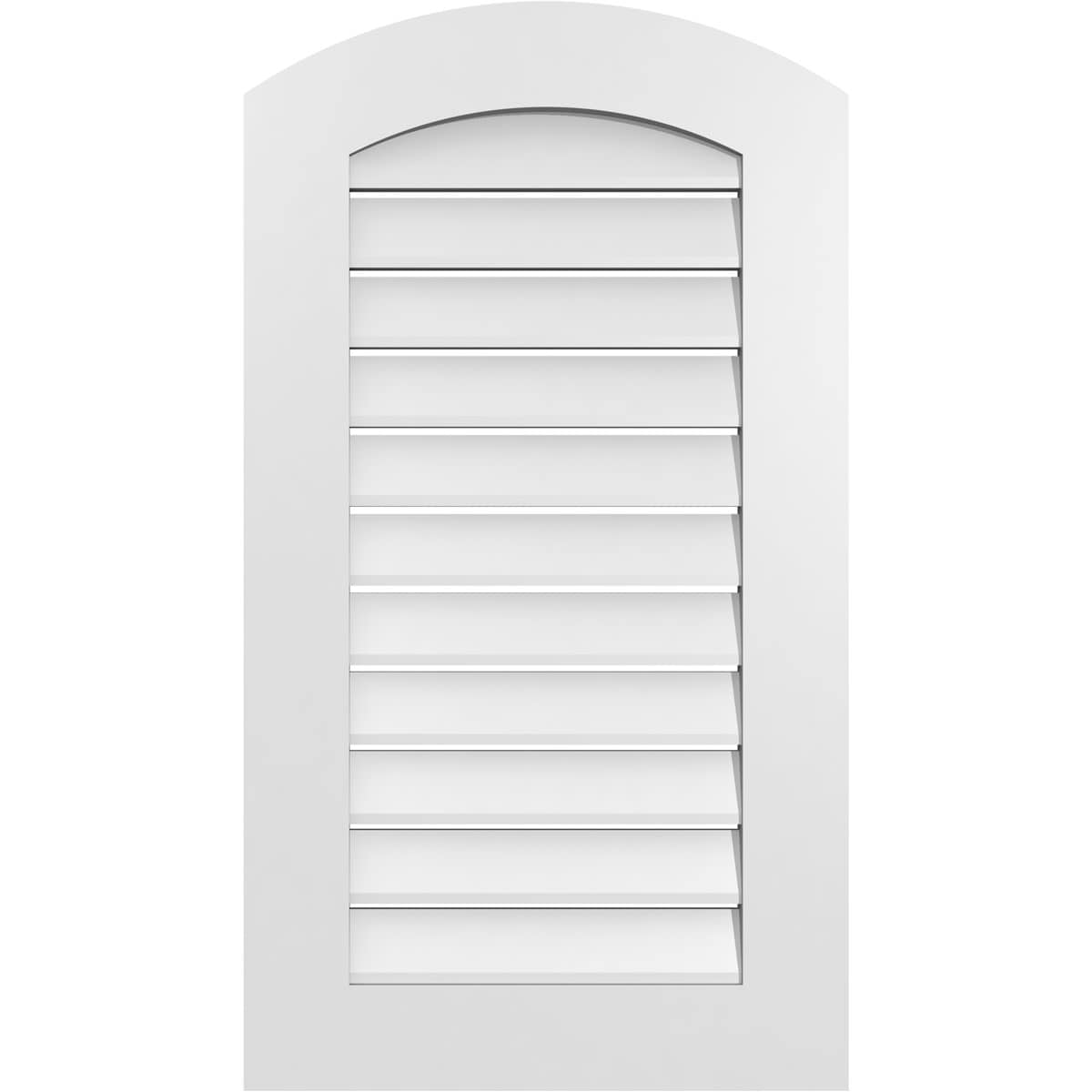 Ekena Millwork GVPAR20X3601SF 20-Inches x 36-Inches Off-white Round top PVC Gable Louver Vent
