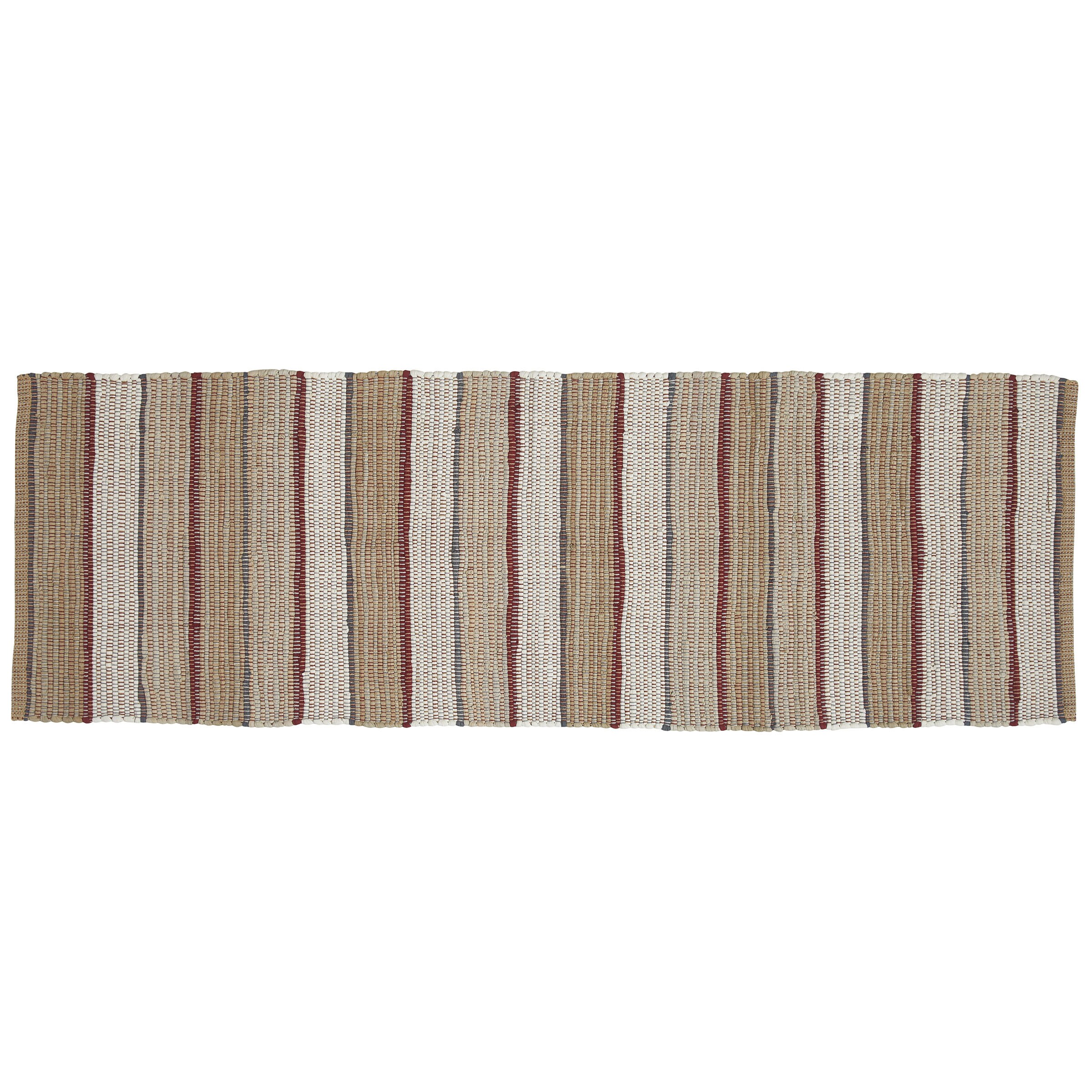 Park Designs 4985-251  Glenwood Antique Red Chindi Rag Rug Runner 2 ft x 6 ft