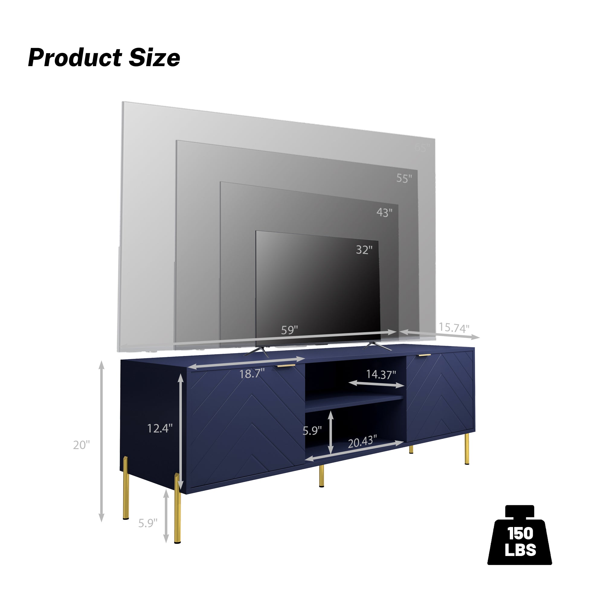 Boyel Living BL-ID01TVBL Tv-Stands - View #2