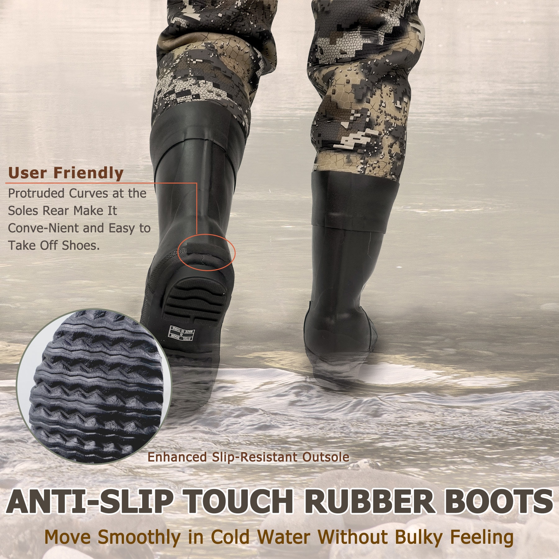 CAMOZONE Neoprene Chest Waders with Boots-size13 Unisex Fishing Jacket in  the Fishing Gear & Apparel department at