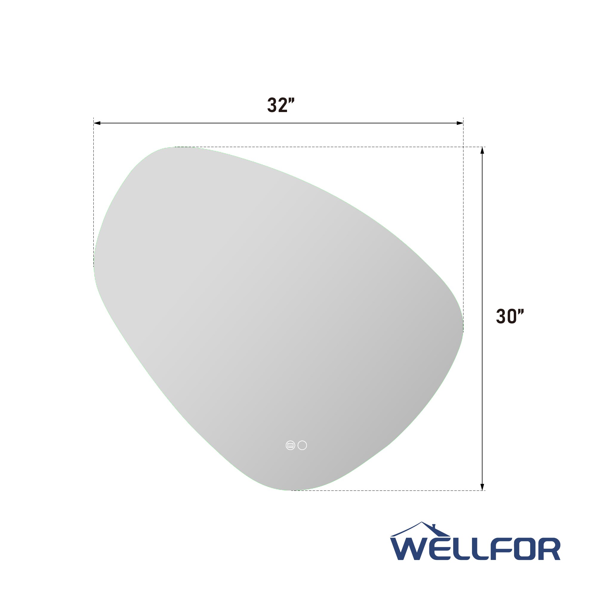 WELLFOR W15MRL3230YX Framed-Bath-Mirrors - View #6