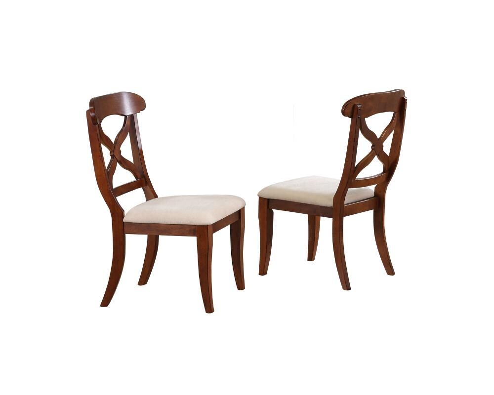 Sunset Trading DLU-ADW-C12-CT-2 Set of 2 Andrews Traditional Polyester/Polyester Blend Upholstered Dining Side Chair (Wood Frame)