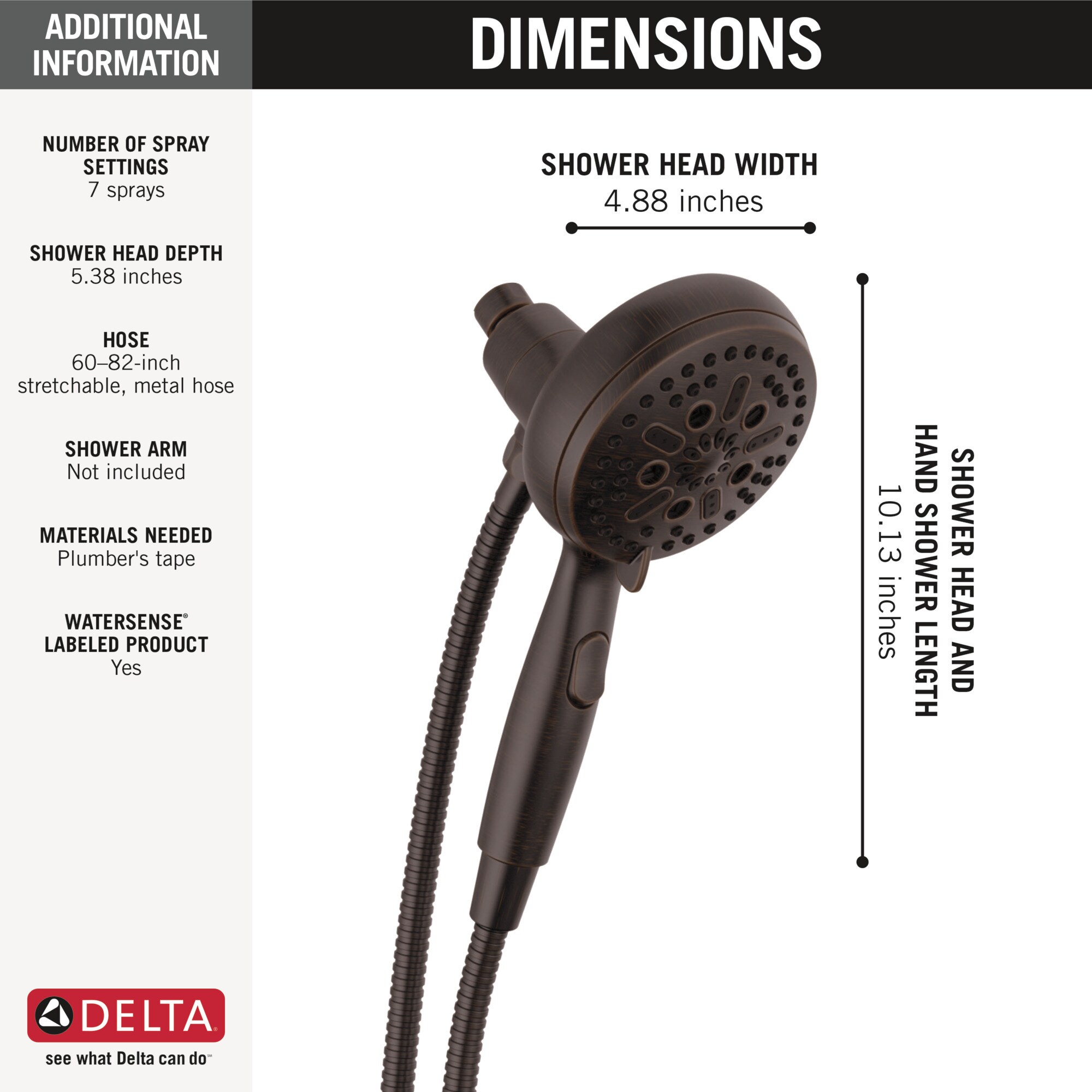 Delta 54810-RB-PK Fixed-Showerhead - View #10