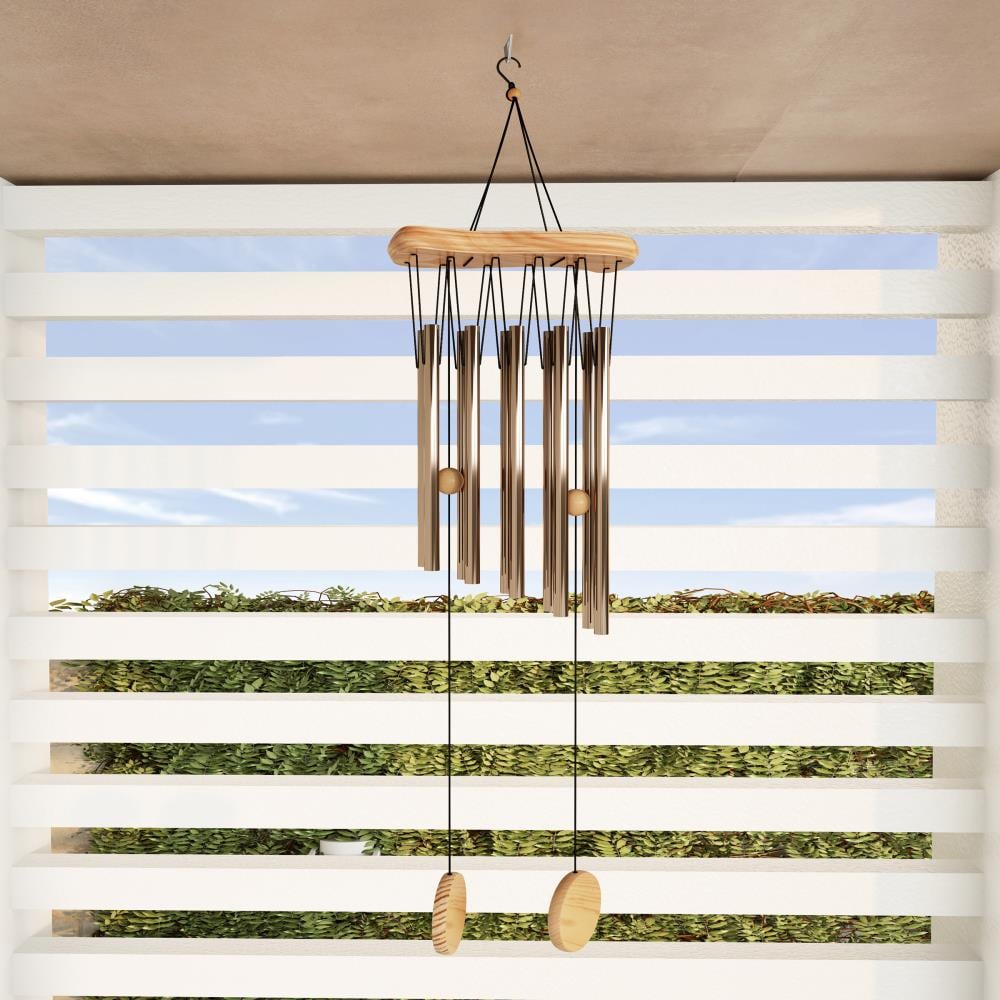 Nature Spring 810123YMN 34.5-in Bronze Metal Modern Wind Chime