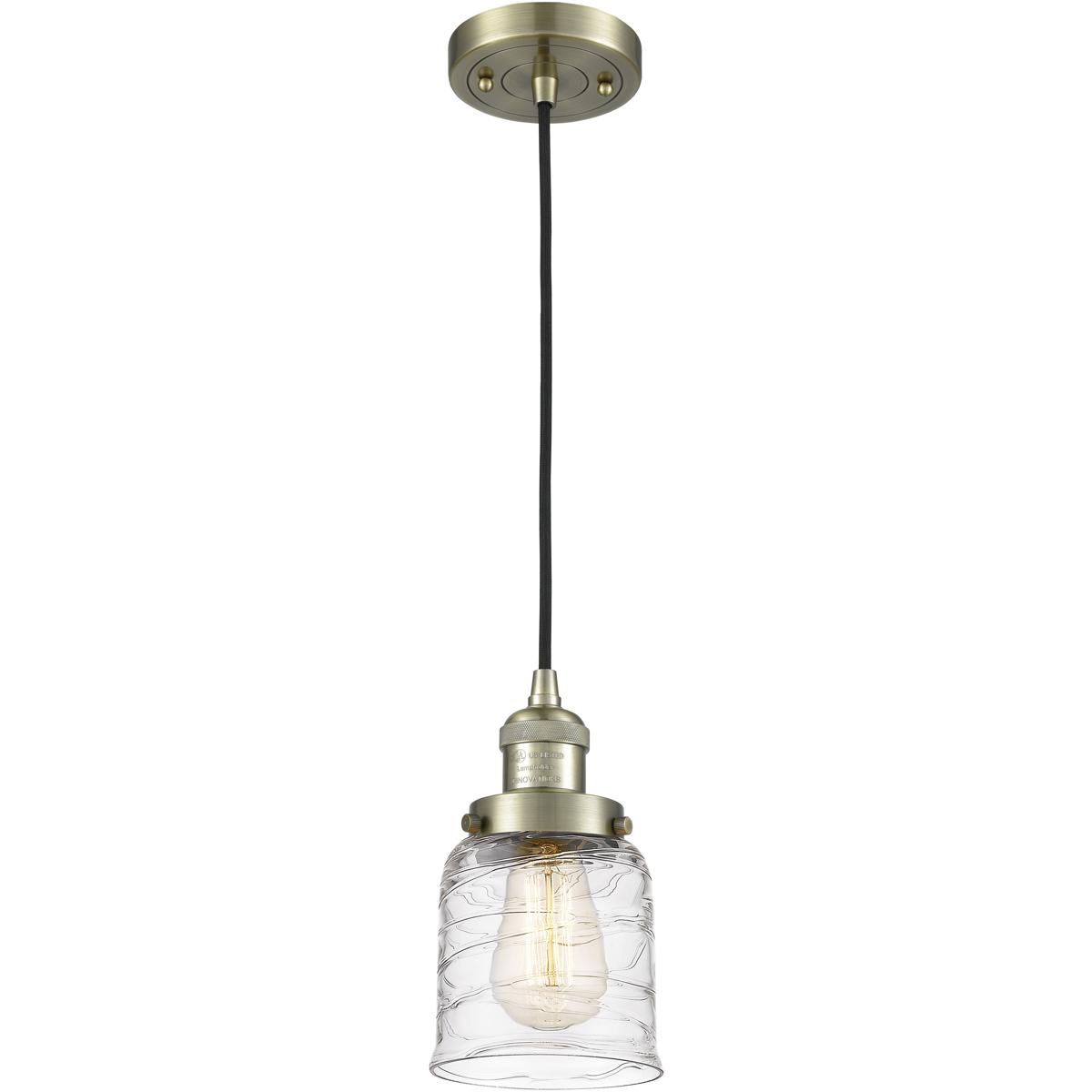 Innovations Lighting 2417895 201C-AB-G513 Franklin Restoration Bell Mini Pendant