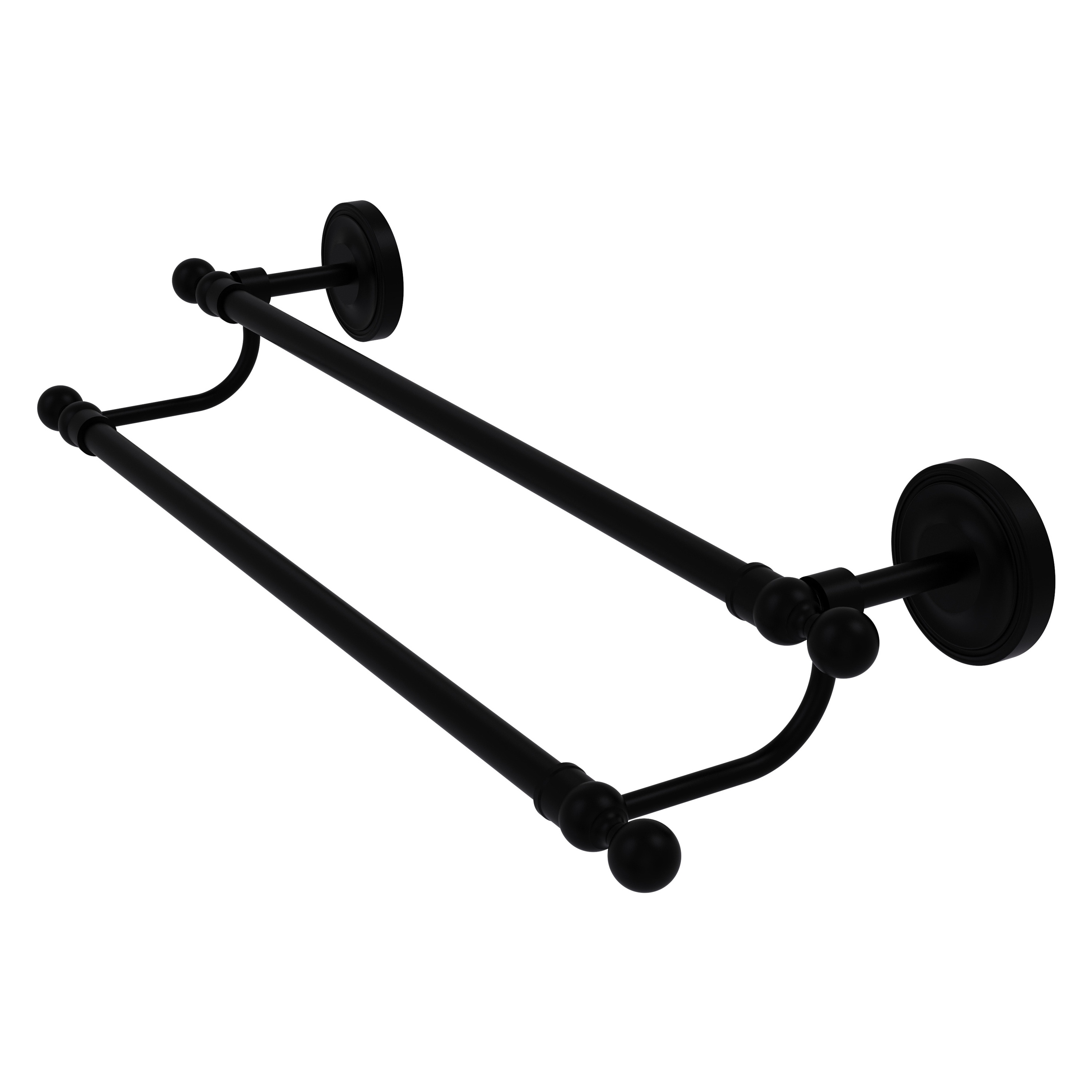 Allied Brass R-72/18-BKM Regal 18-in double Matte Black Wall mount Double Towel Bar