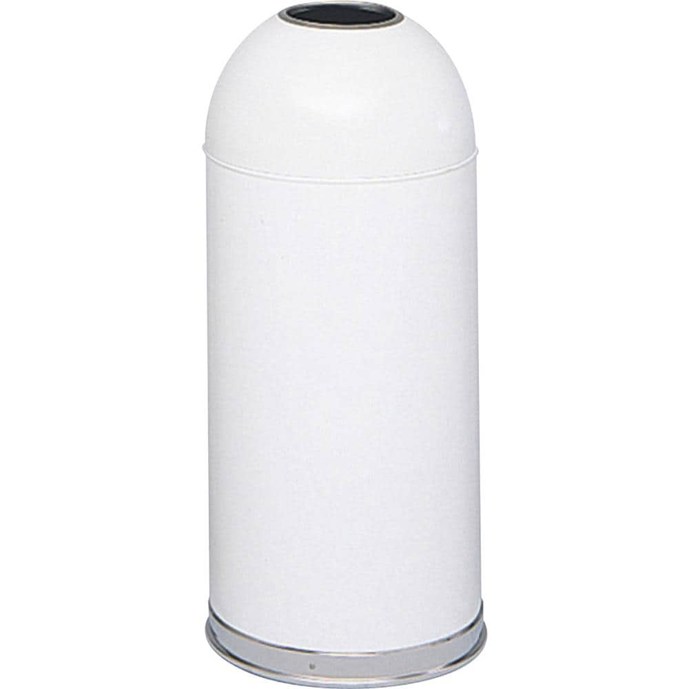 Safco 15-Gallon White Steel Commercial Touchless Trash Can with Lid SAF9639WH Uae Electronic uaeelectronic.com