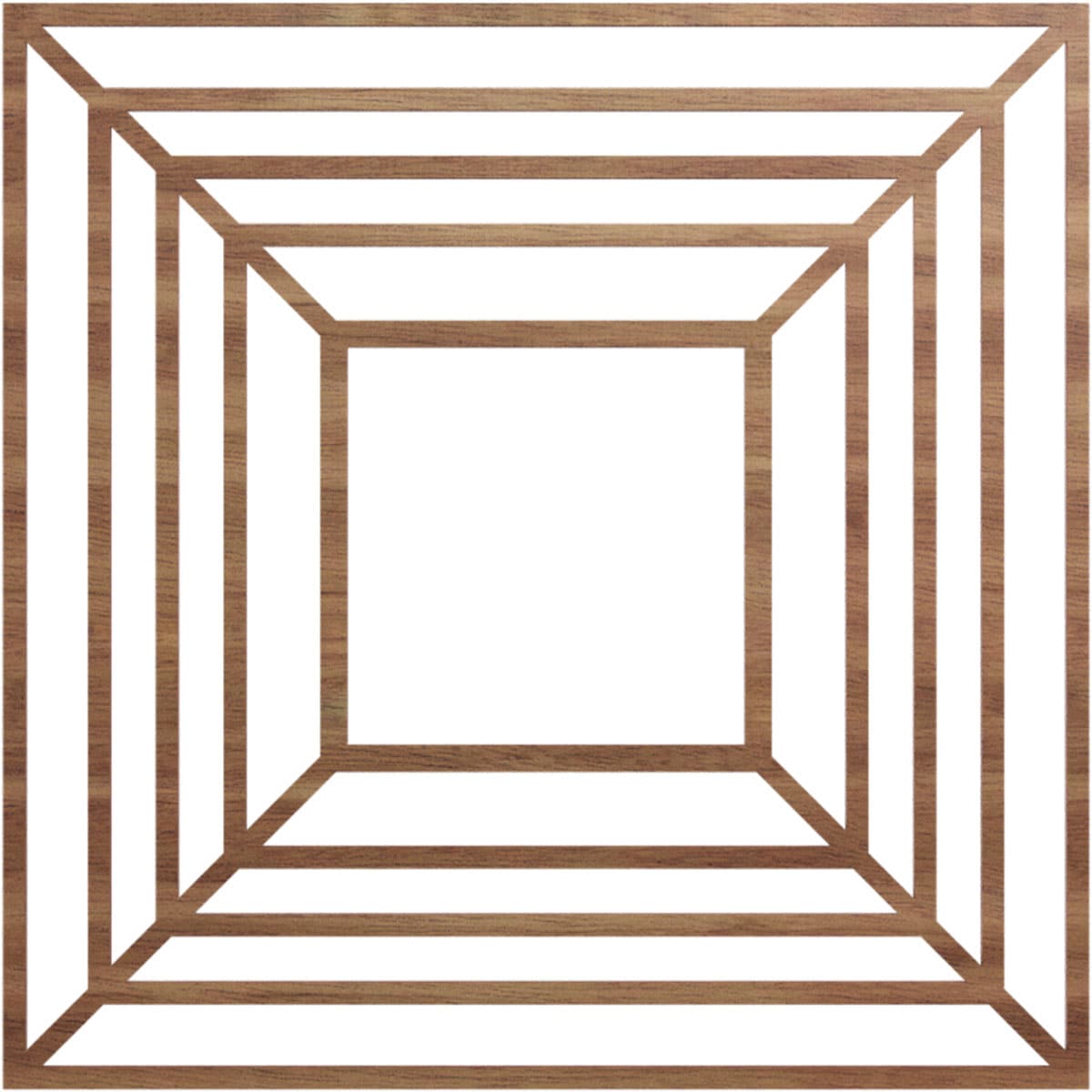 Ekena Millwork CMWP32X32X0250RAWA Raven Fretwork Pierced 32-in W x 32-in L Modern Walnut Wood Whole Ceiling Medallion