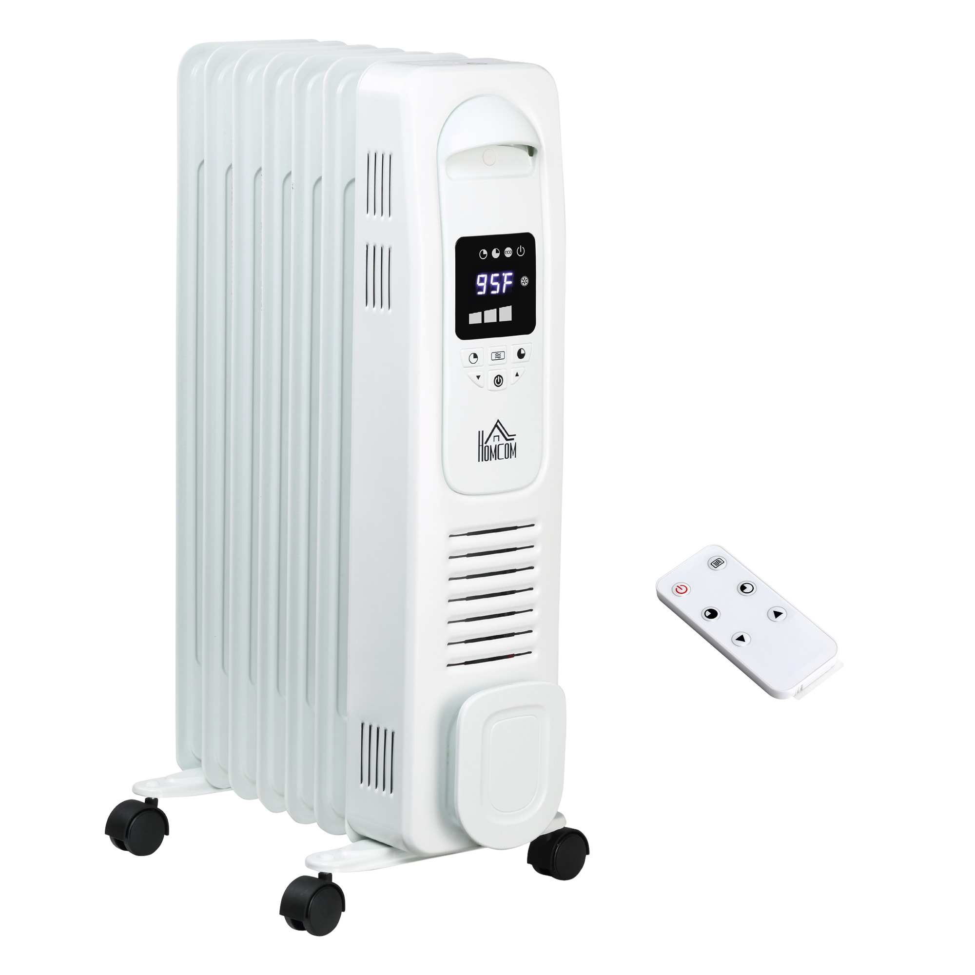 Kahomvis AOS-QP1092-078 Up to 1500-Watt Ceramic Tower Indoor Electric Space Heater with Thermostat and Remote Included