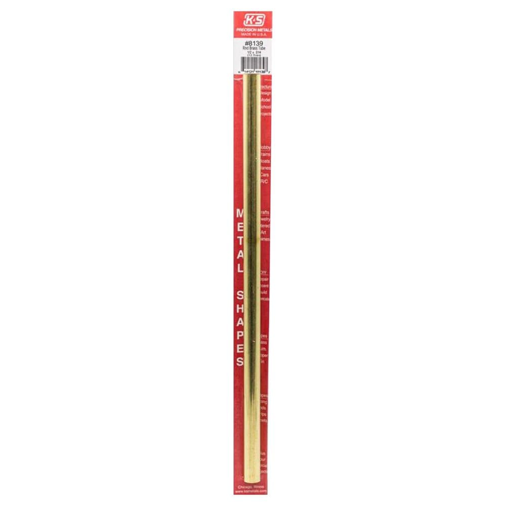 K&S Precision Metals K S 1/2 in. D X 12 in. L Round Brass Tube 1 pk