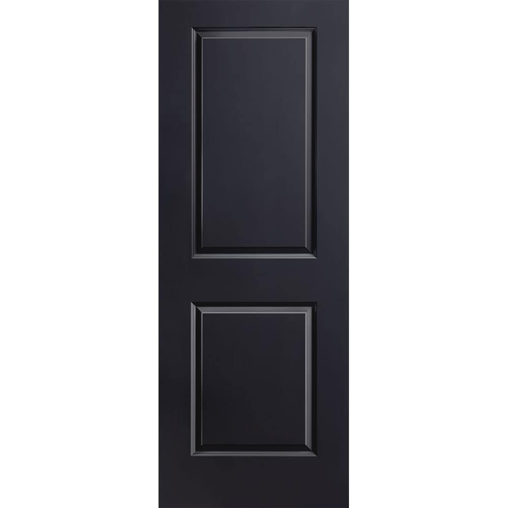 Masonite 1316025 Traditional 30-in x 80-in Midnight 2-panel square Smooth Solid core Prefinished Molded composite Slab Door