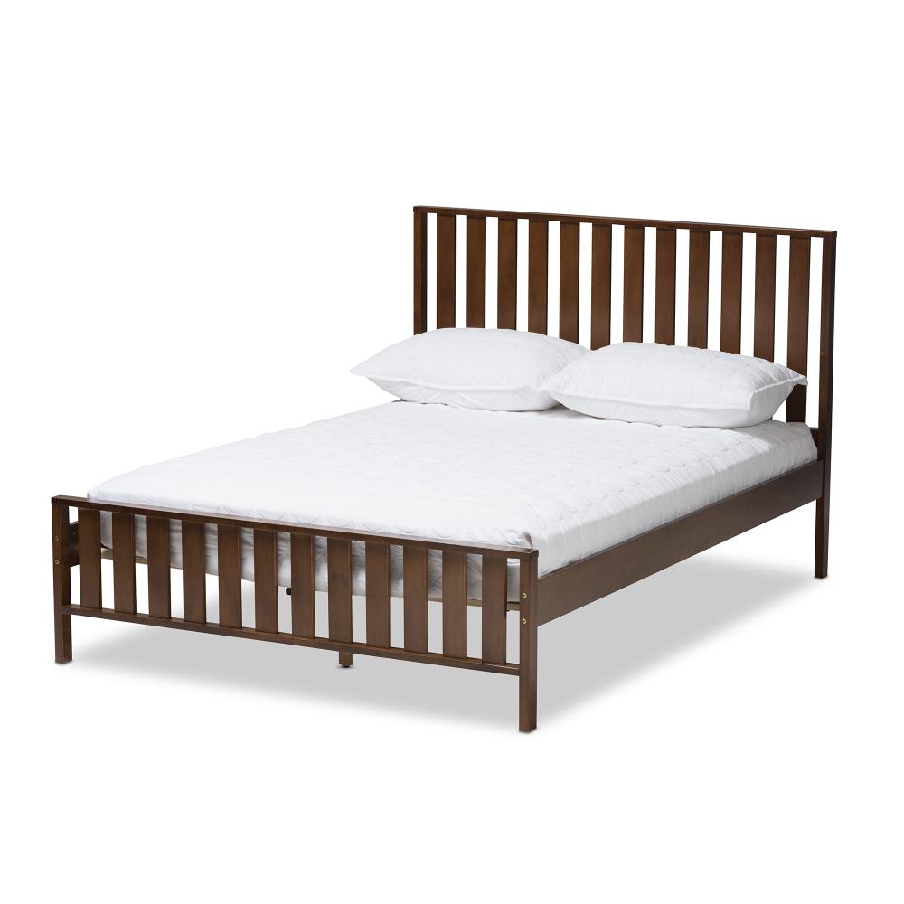 Baxton Studio Harlan Walnut Full Contemporary Platform Bed At Lowes.com