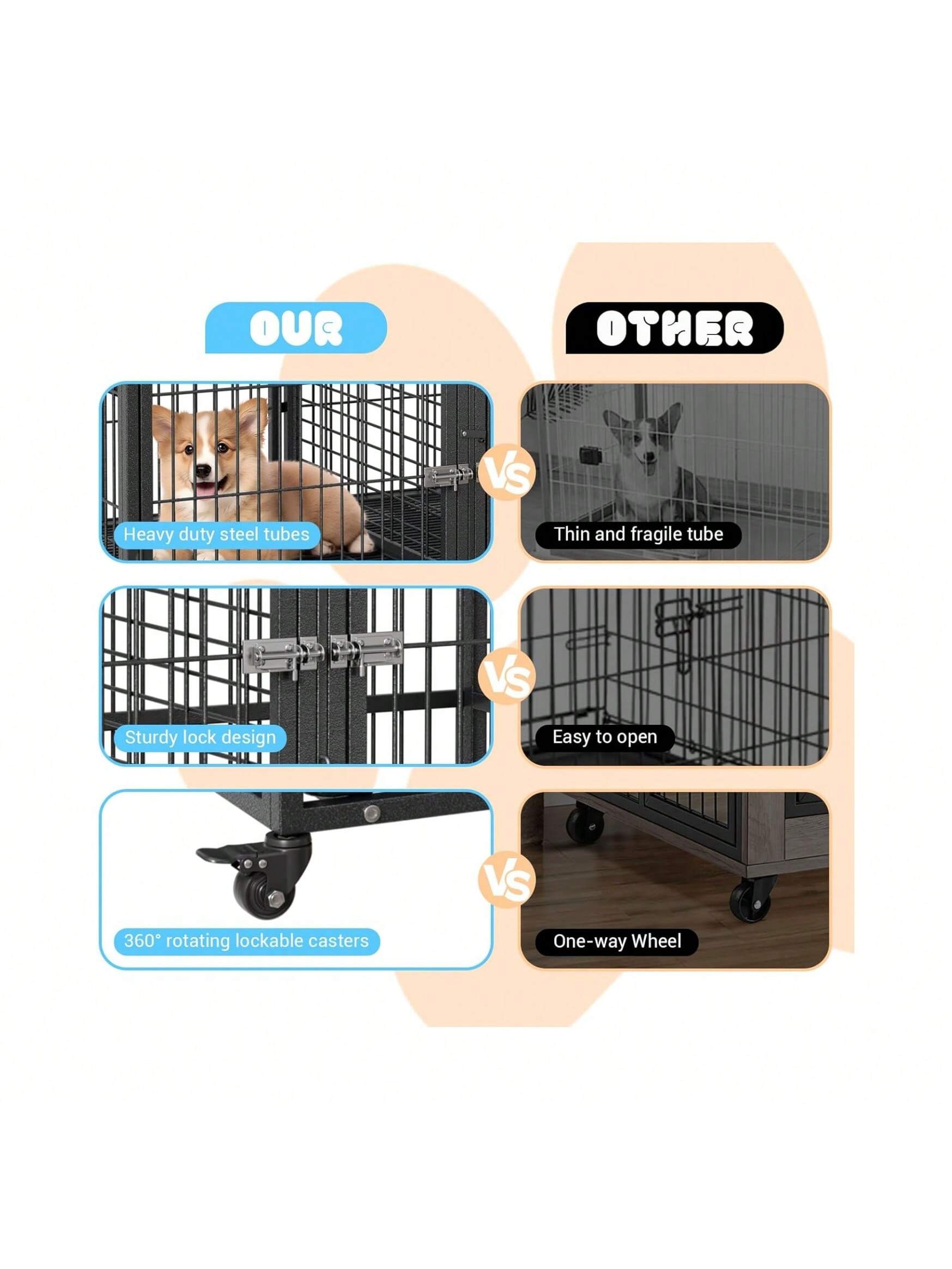 WhizMax GGL-PHO-34XG3PN5 Pet-Crates-Carriers - View #7