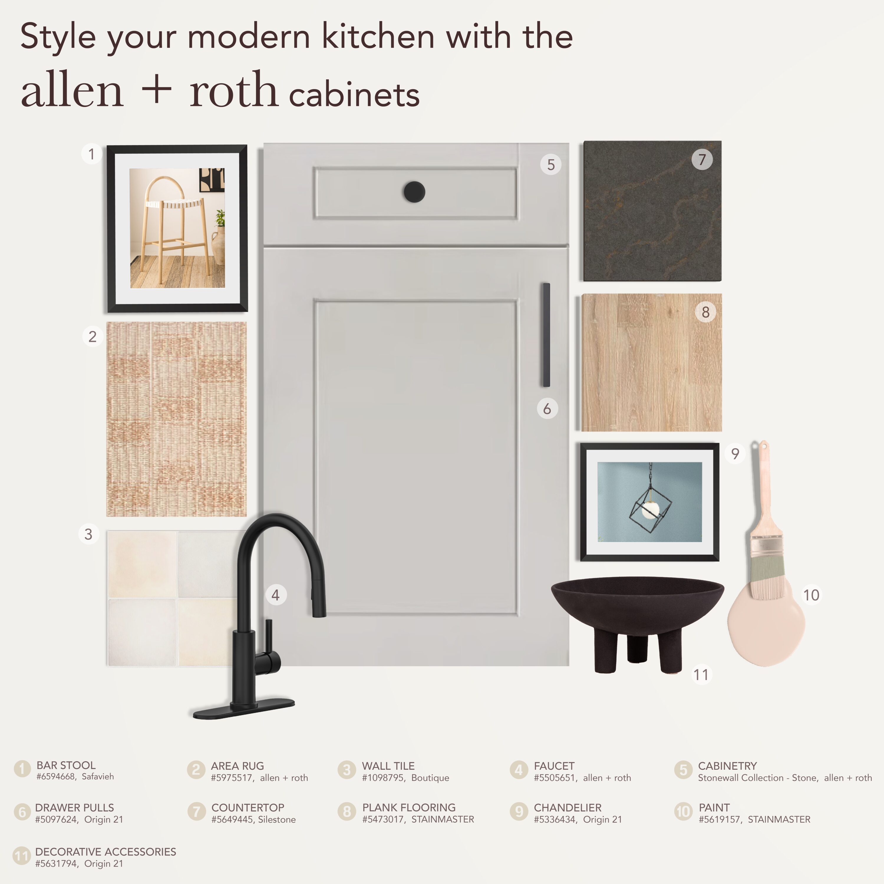 allen + roth  Stonewall Modern Kitchen Cabinet Collection