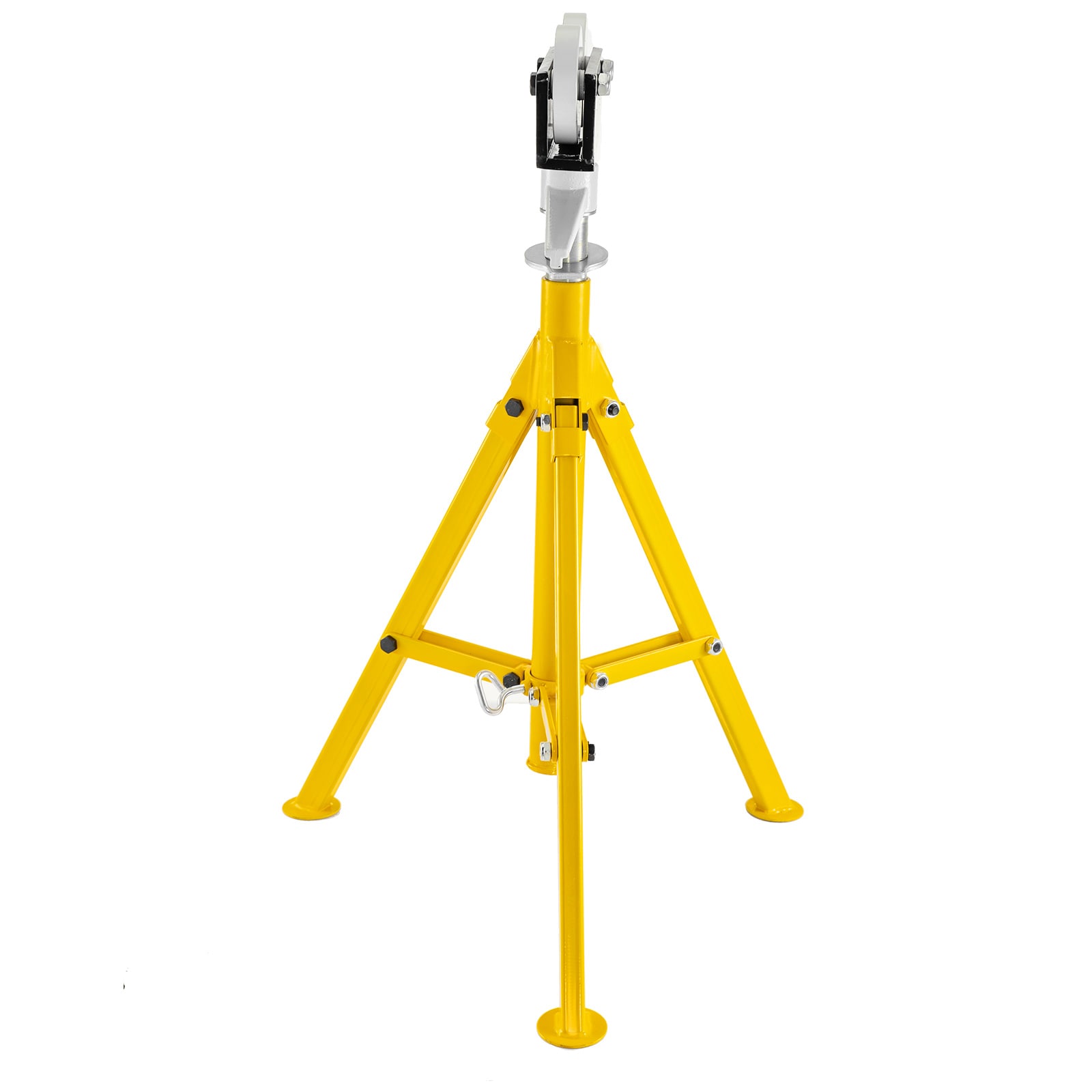 Mecale Roller Head Pipe Stand 2500 lb Capacity Adjustable 32 to 55 in Folding Steel for 1/8 to 12 in Pipe