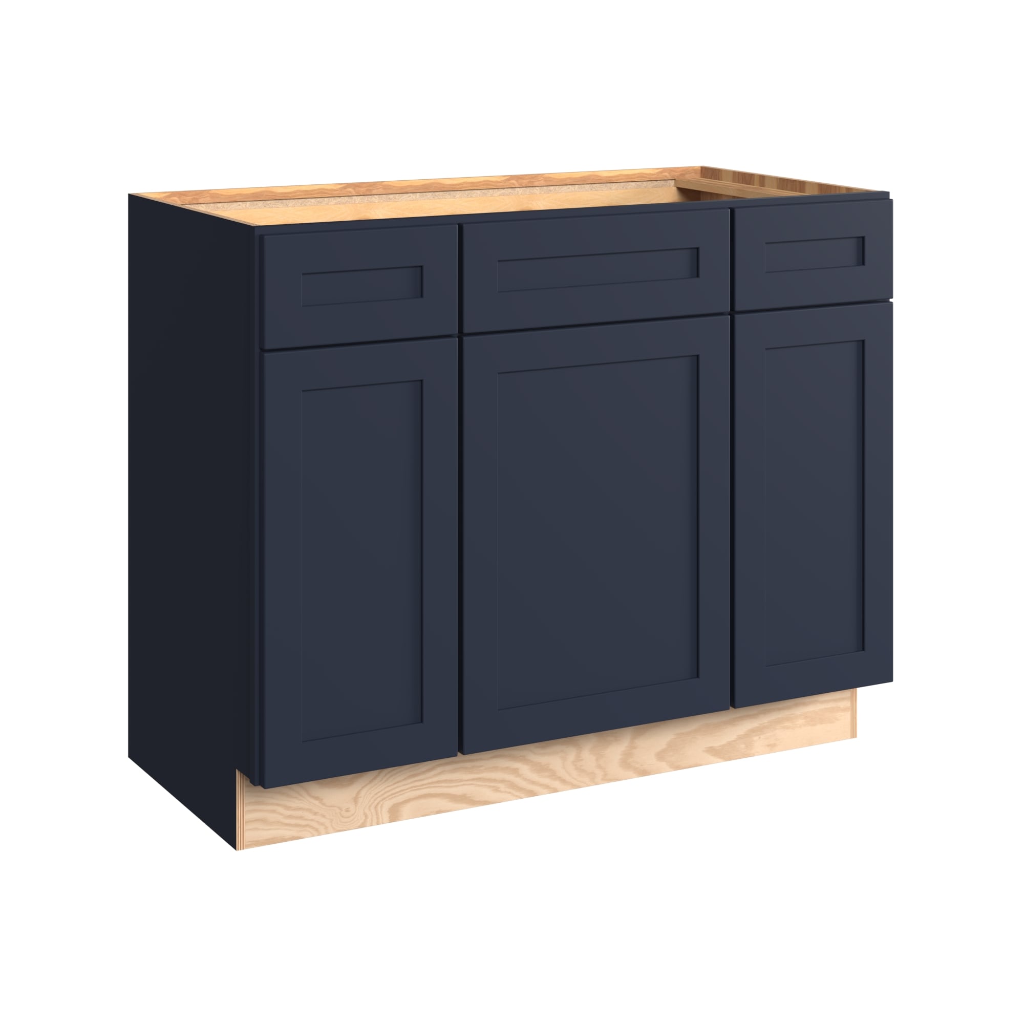 KraftMaid Momentum VSB422134G77 Deveron 42-in Midnight Bathroom Vanity Base Cabinet without Top