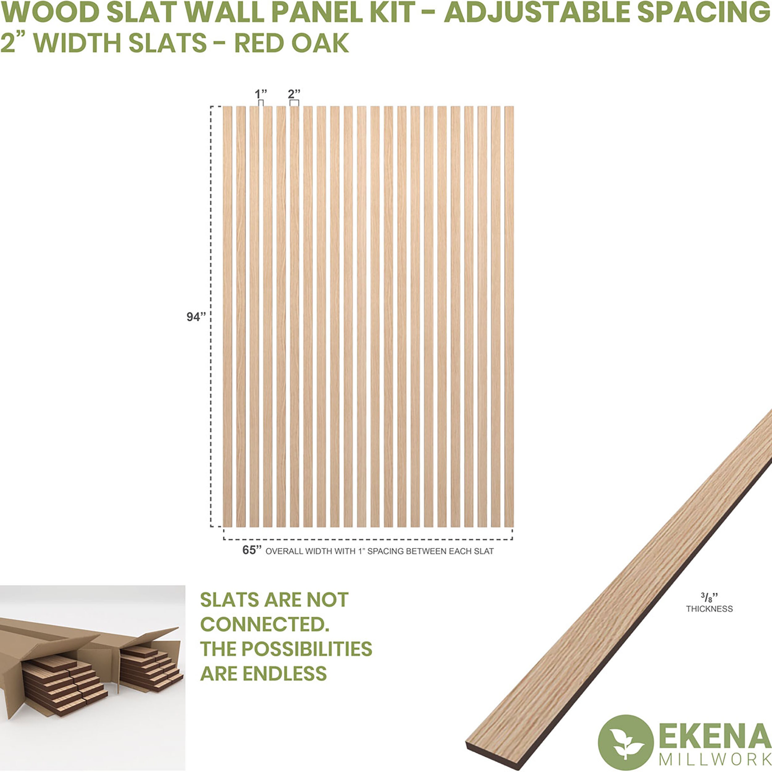 Ekena Millwork SWW66X94X0375RO Wall-Planks - View #2