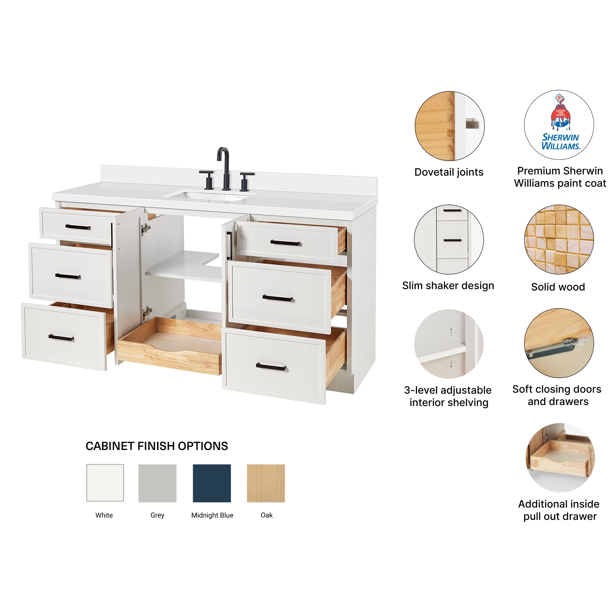 ARIEL K67WQRVOWHT Bath-Vanity-Combo - View #10