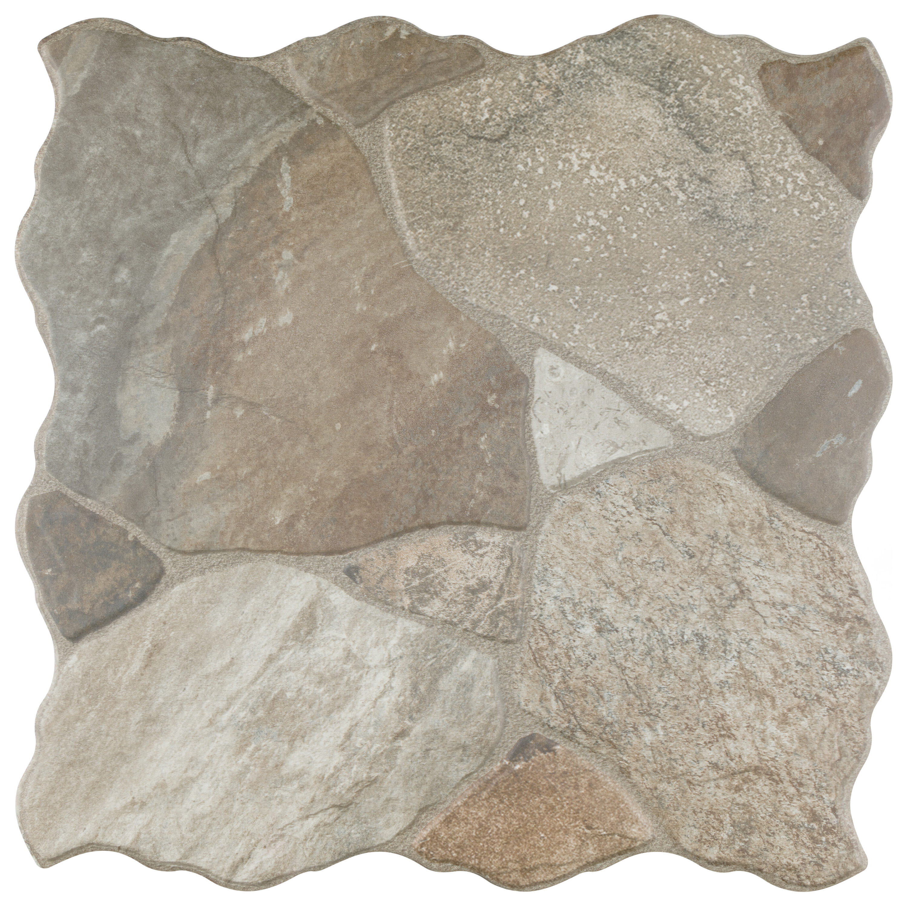 Affinity Tile FEM18CAGR Canet Gris 17-in x 17-in Matte Porcelain Stone look Large format Floor and Wall Tile ( 12.24-sq ft Carton