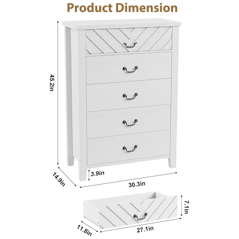 WhizMax XSN-PHO-34DG-WH dressers - View #2